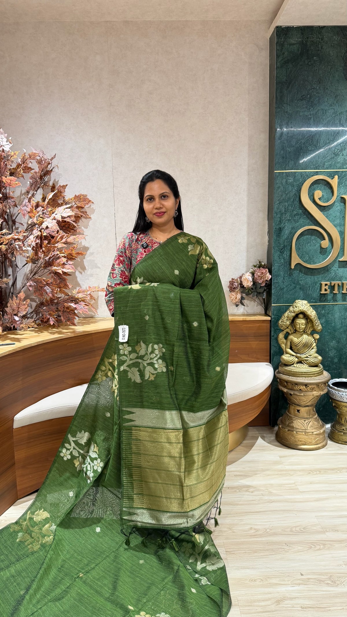 Linen saree