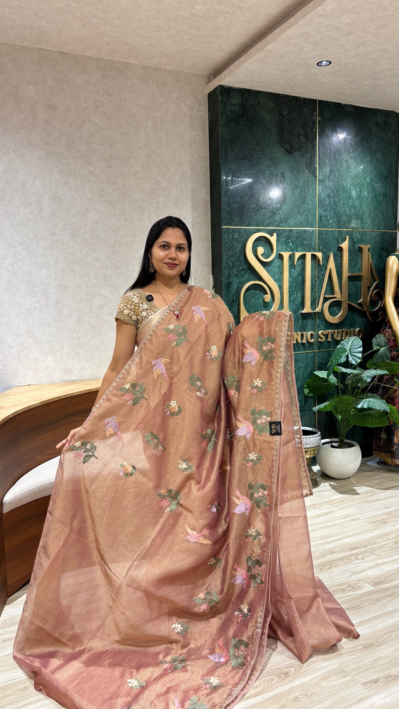 Crush tissue peach pink