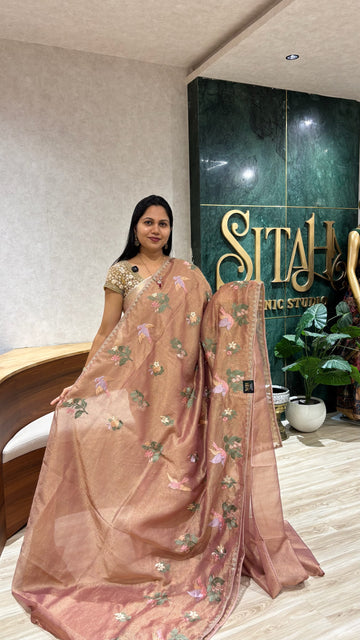 Crush tissue peach pink