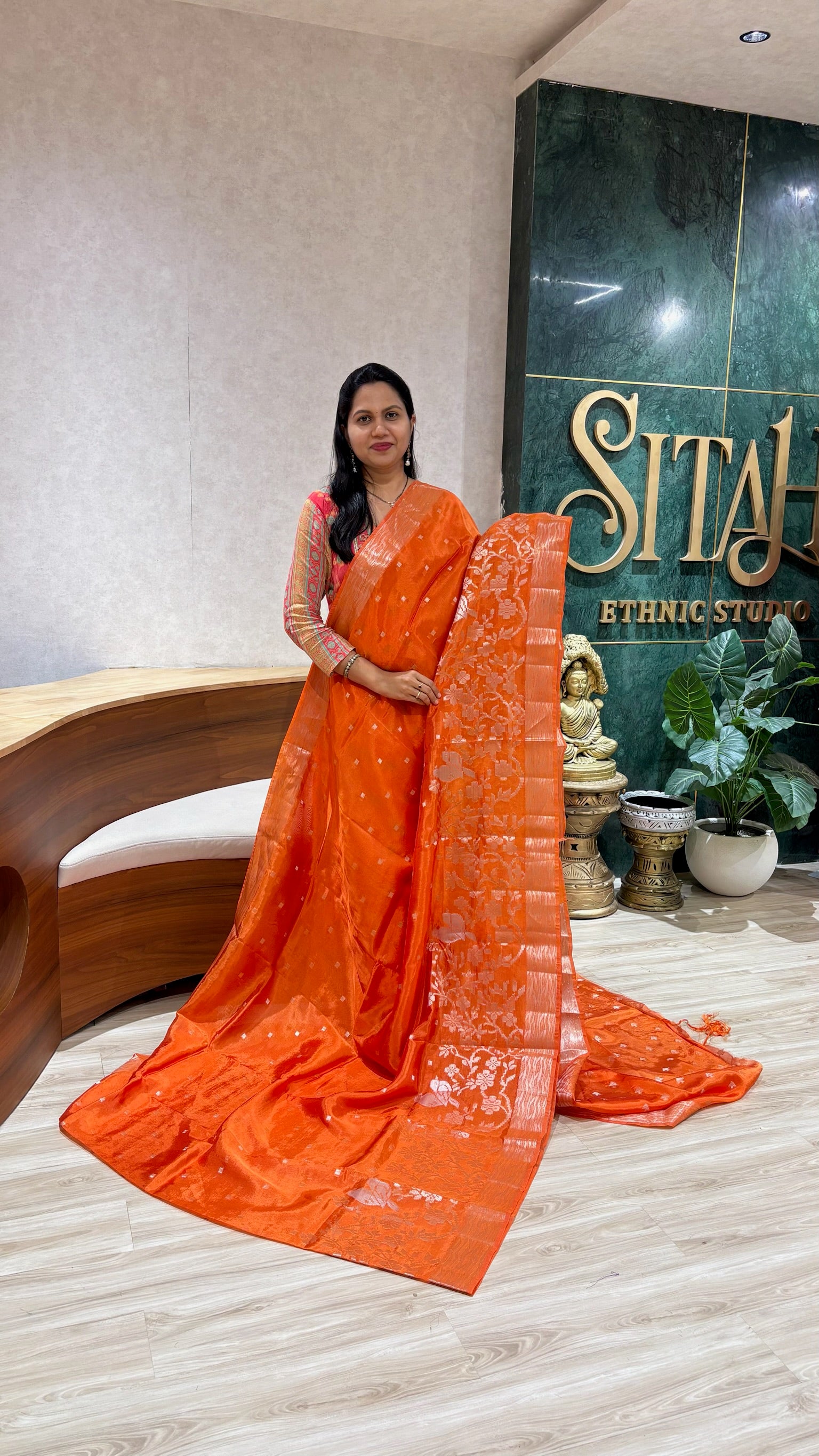 Paper silk orange