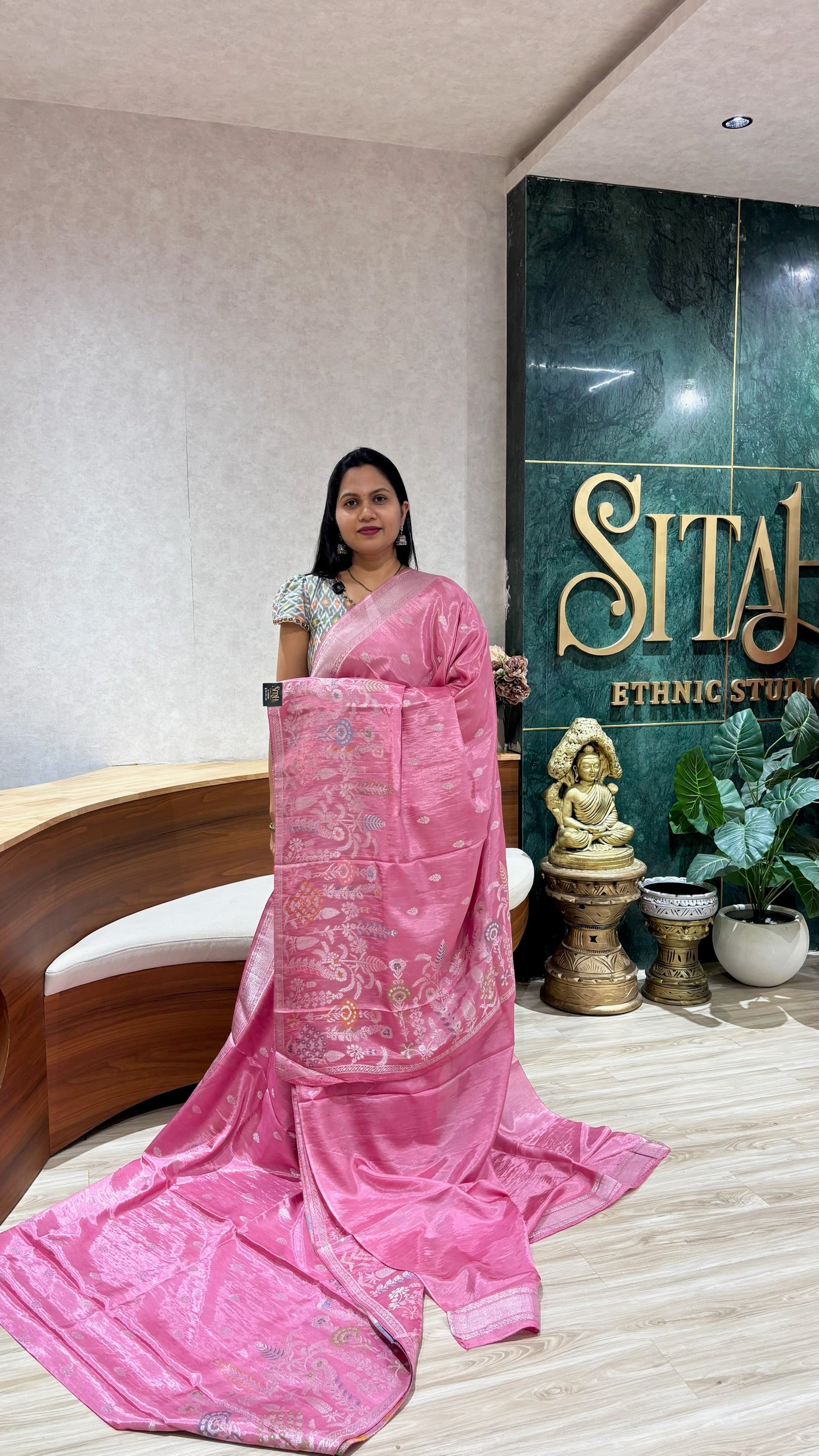 Matka silk baby pink