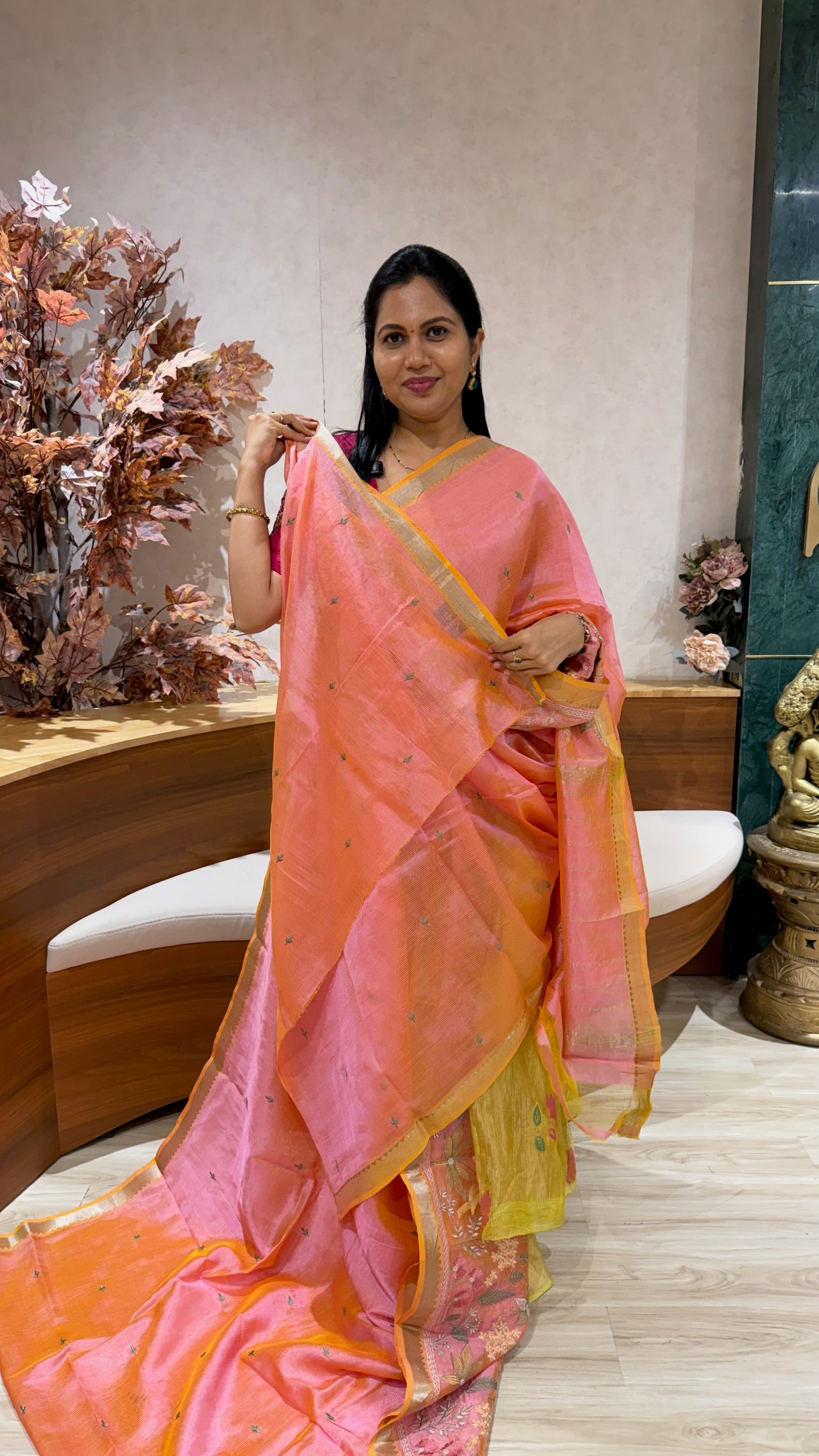 Handloom Mangalgiri embroidery