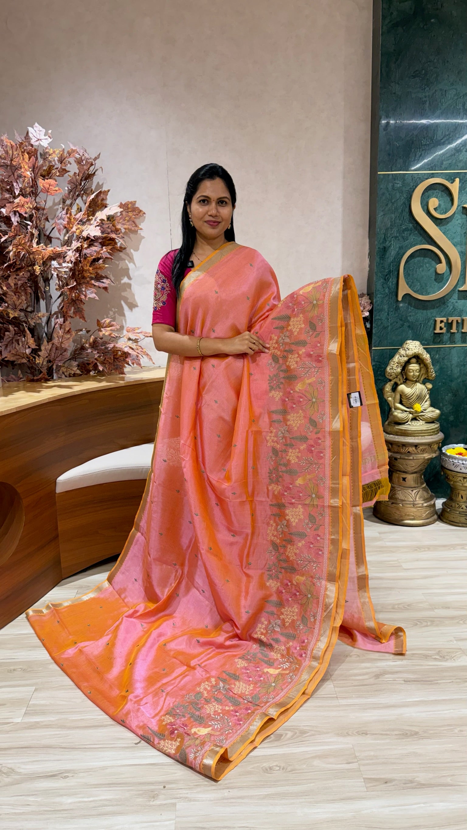 Handloom Mangalgiri embroidery