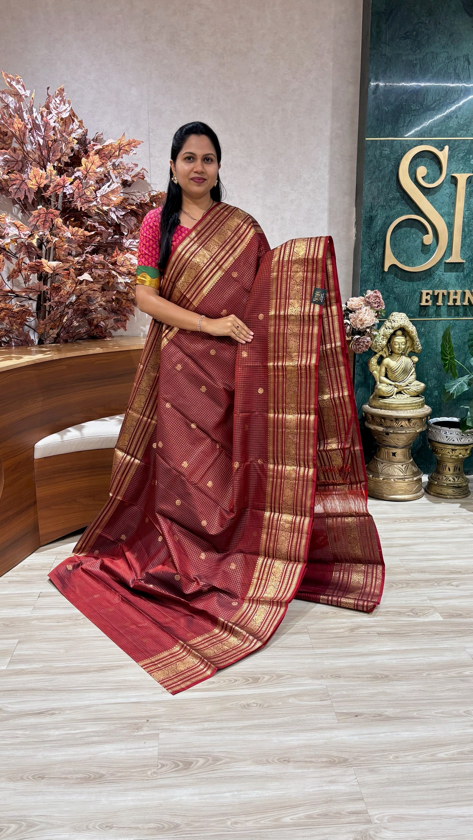 Handloom vintage kanchi brick