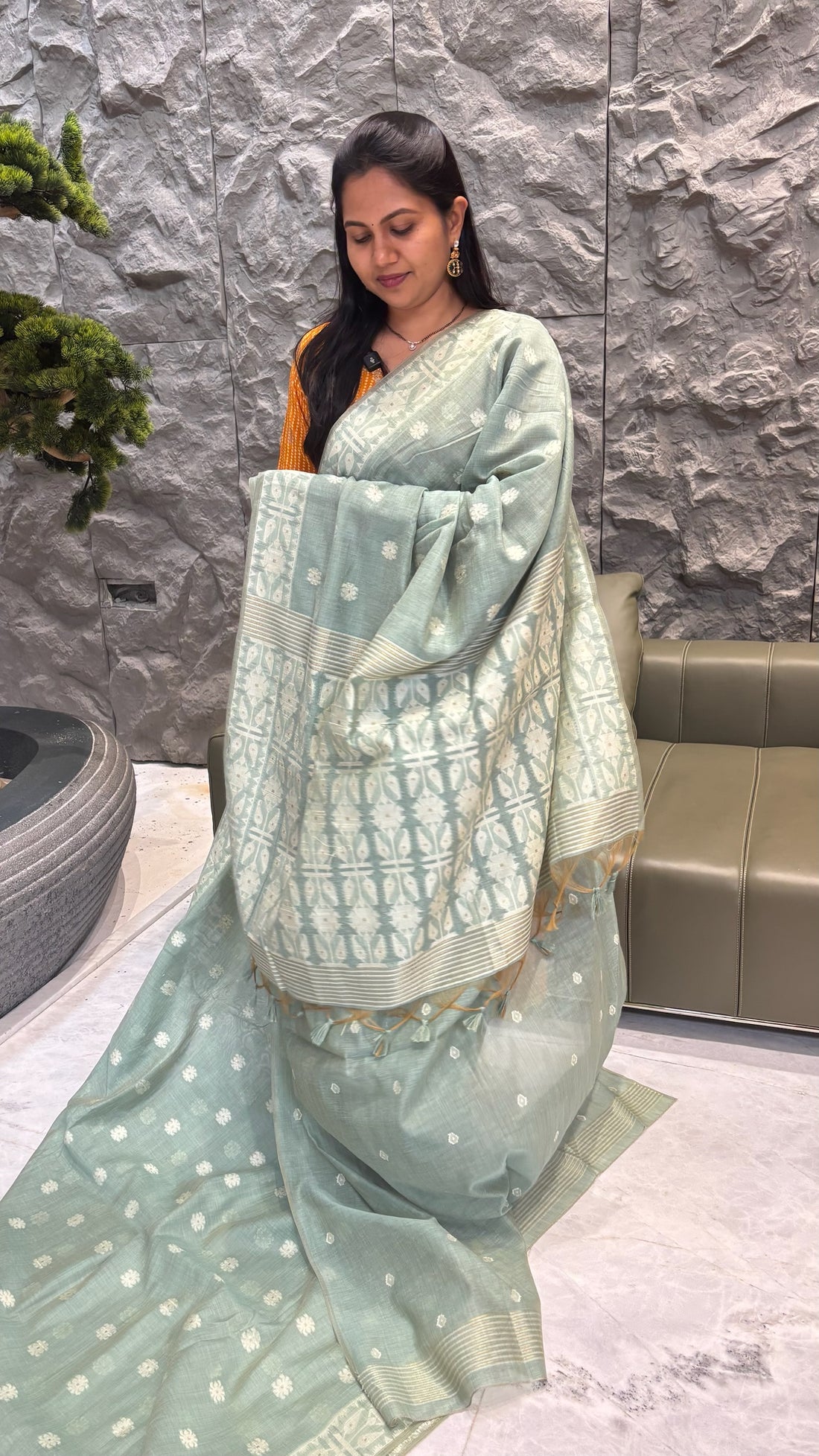 Puliya cotton ice blue