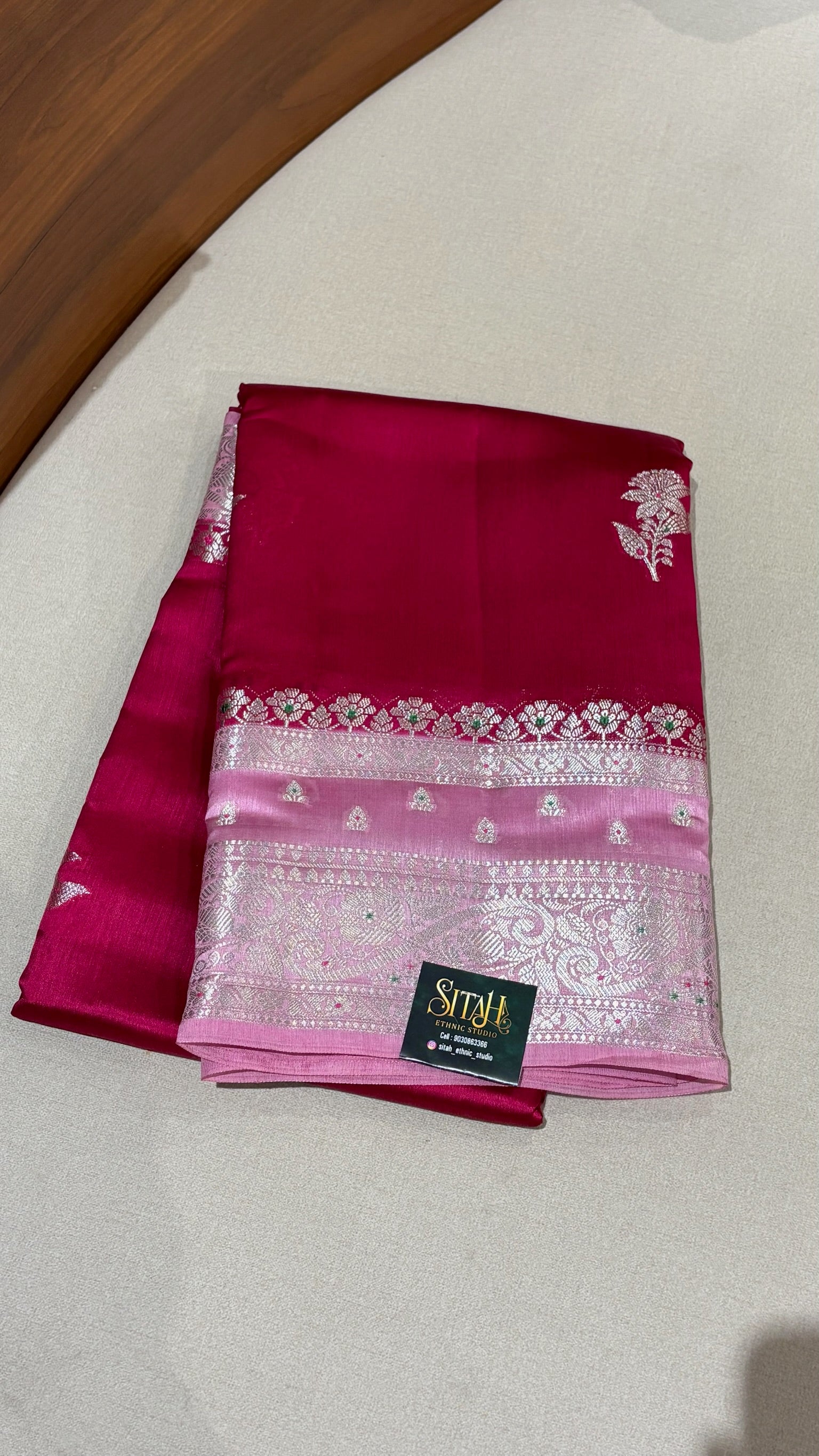 Fancy mango pattu pink