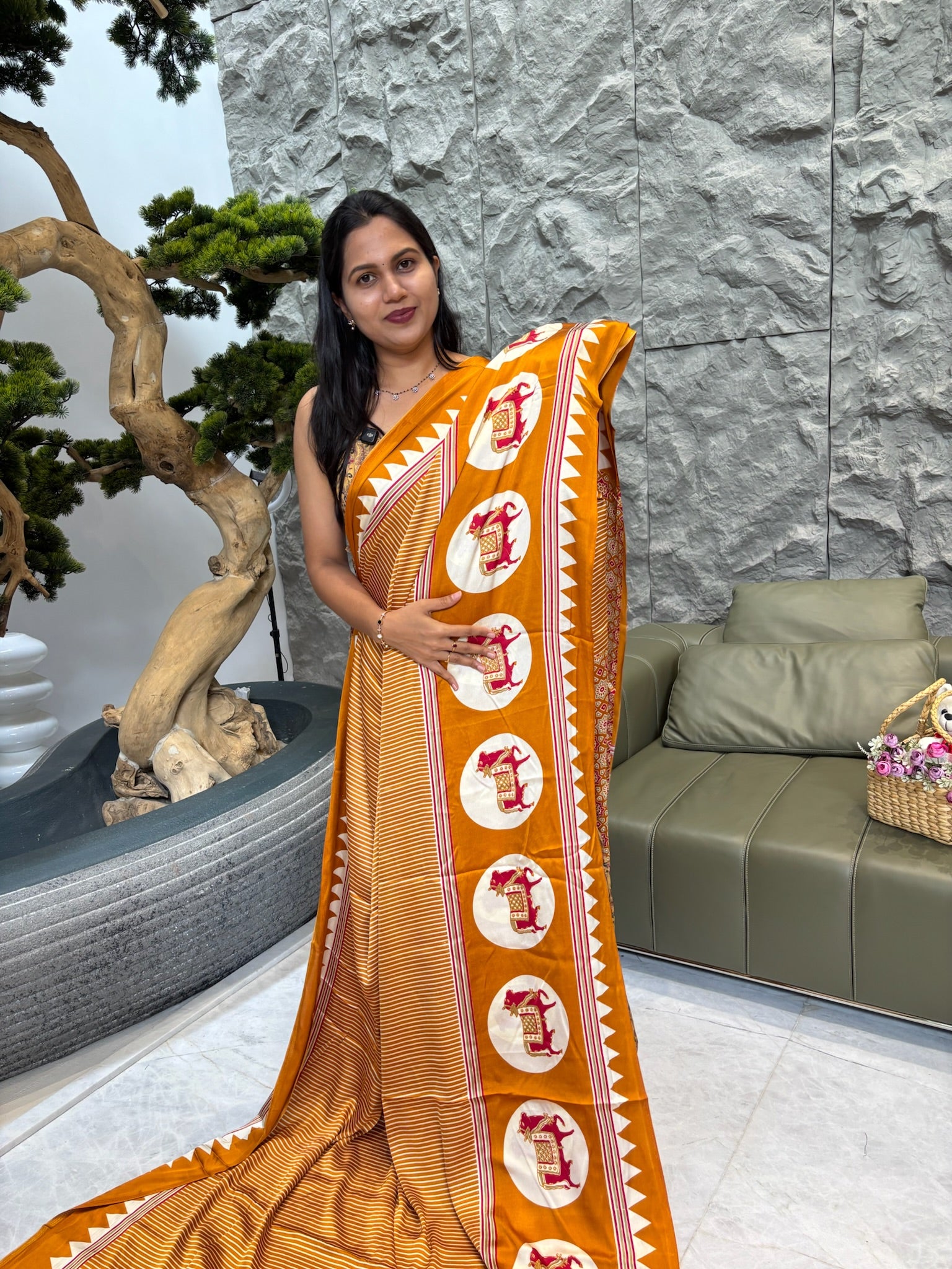 Modal silk yellow