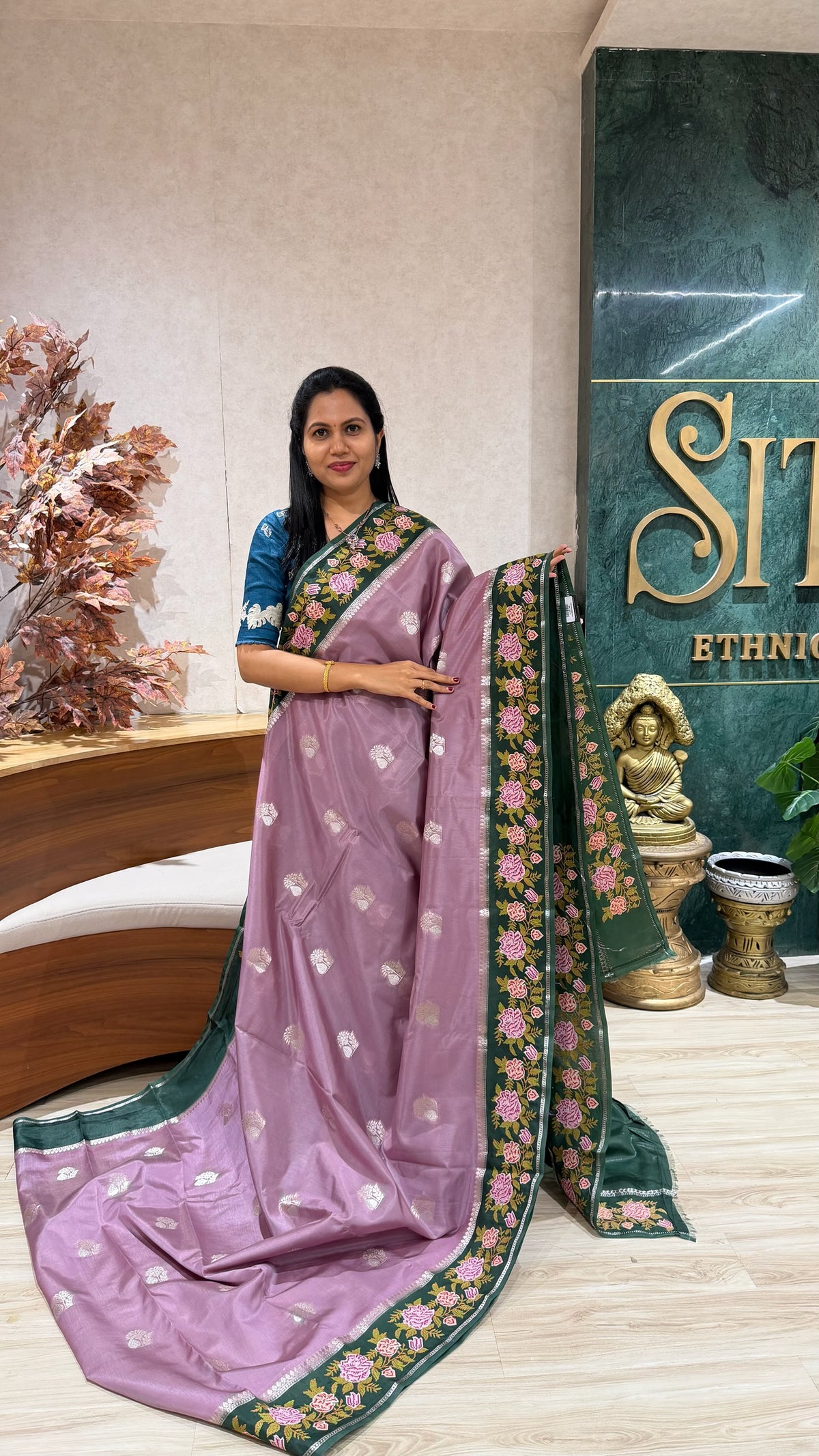 Mango silk embroidery