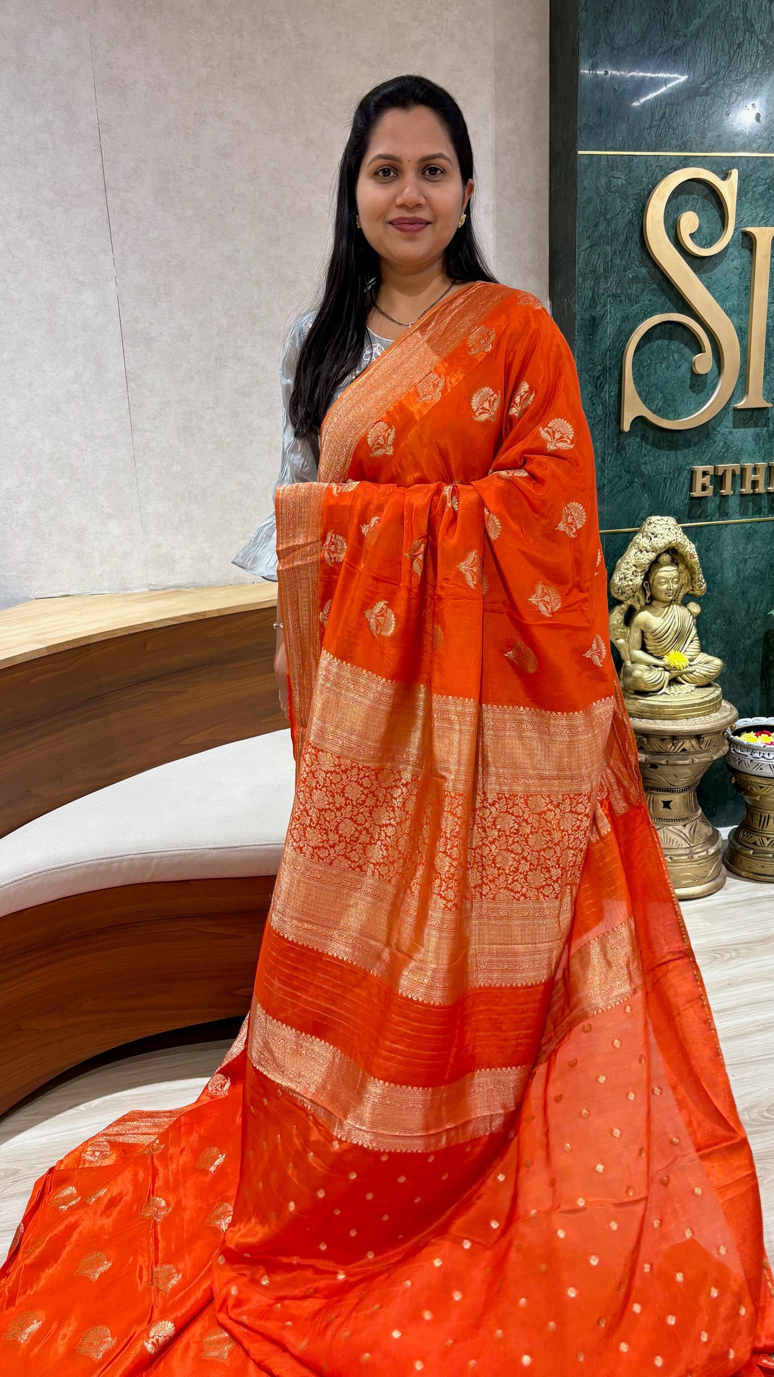 Banaras crepe saree