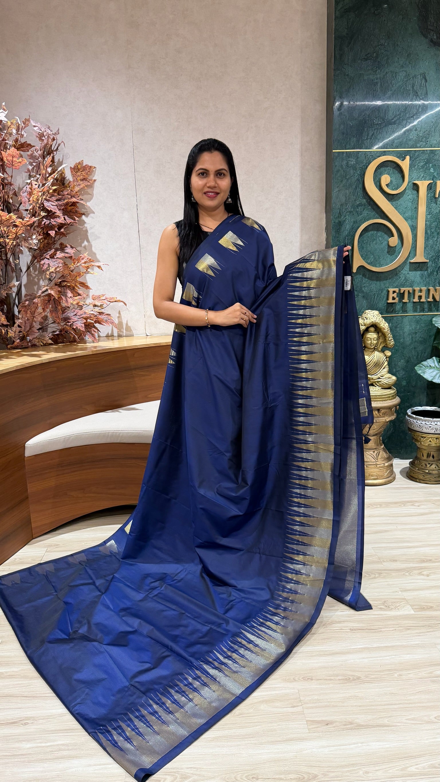 Soft silk temple border