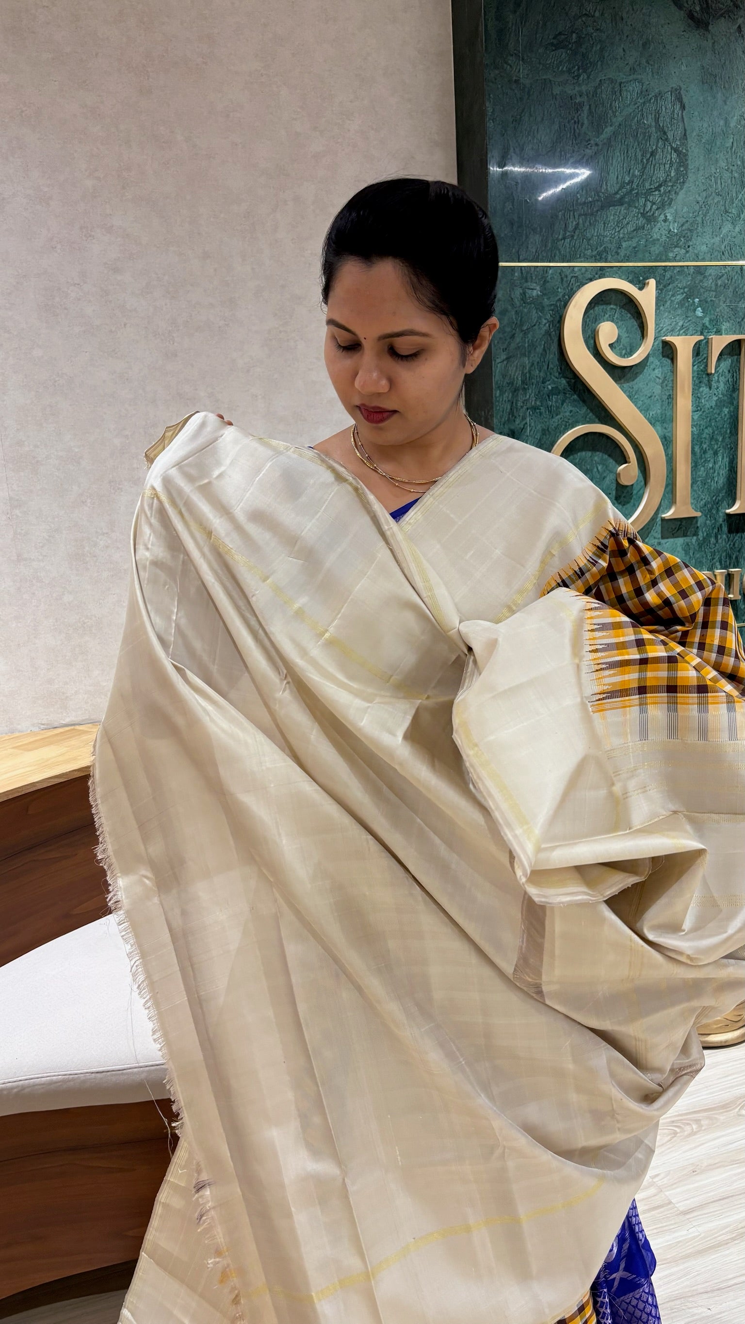 Handloom Kanchi pattu checks