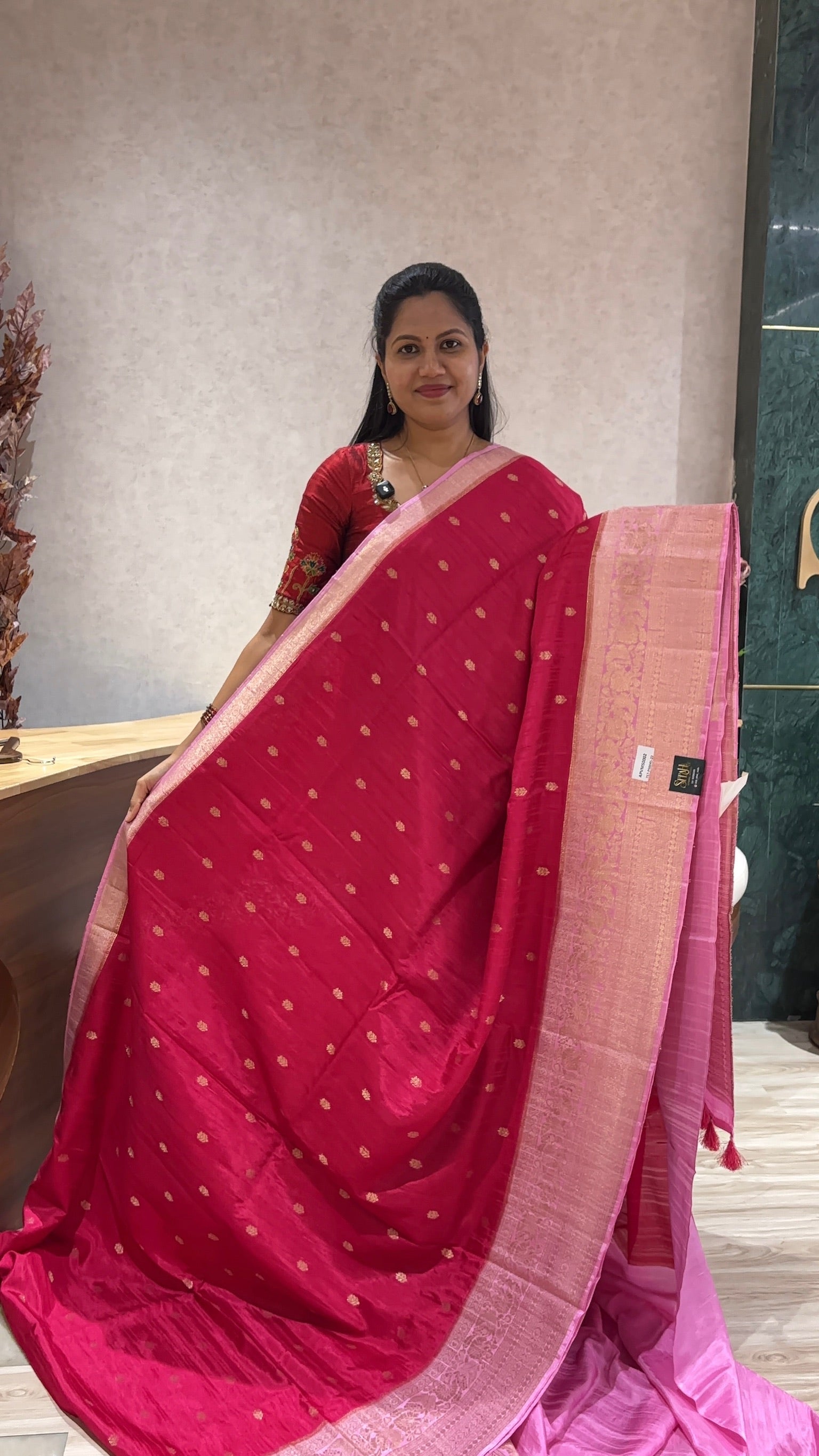 Rawsilk sarees shades of pink