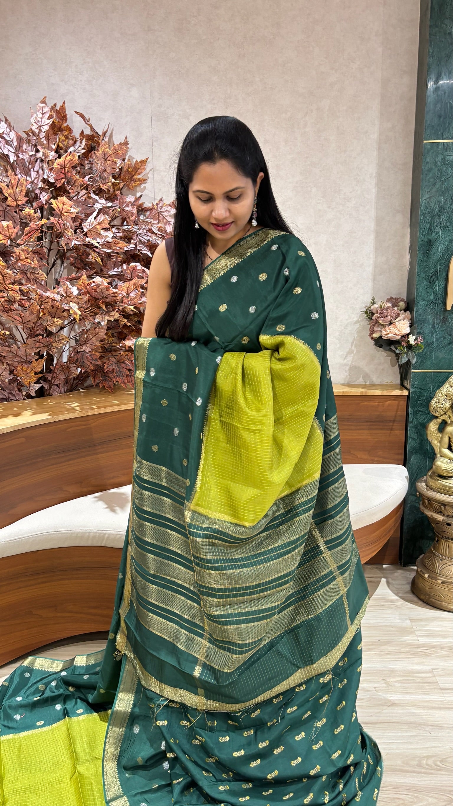 Russian silk checks and border