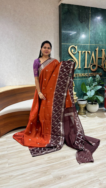 Fancy mango pattu bricke shade