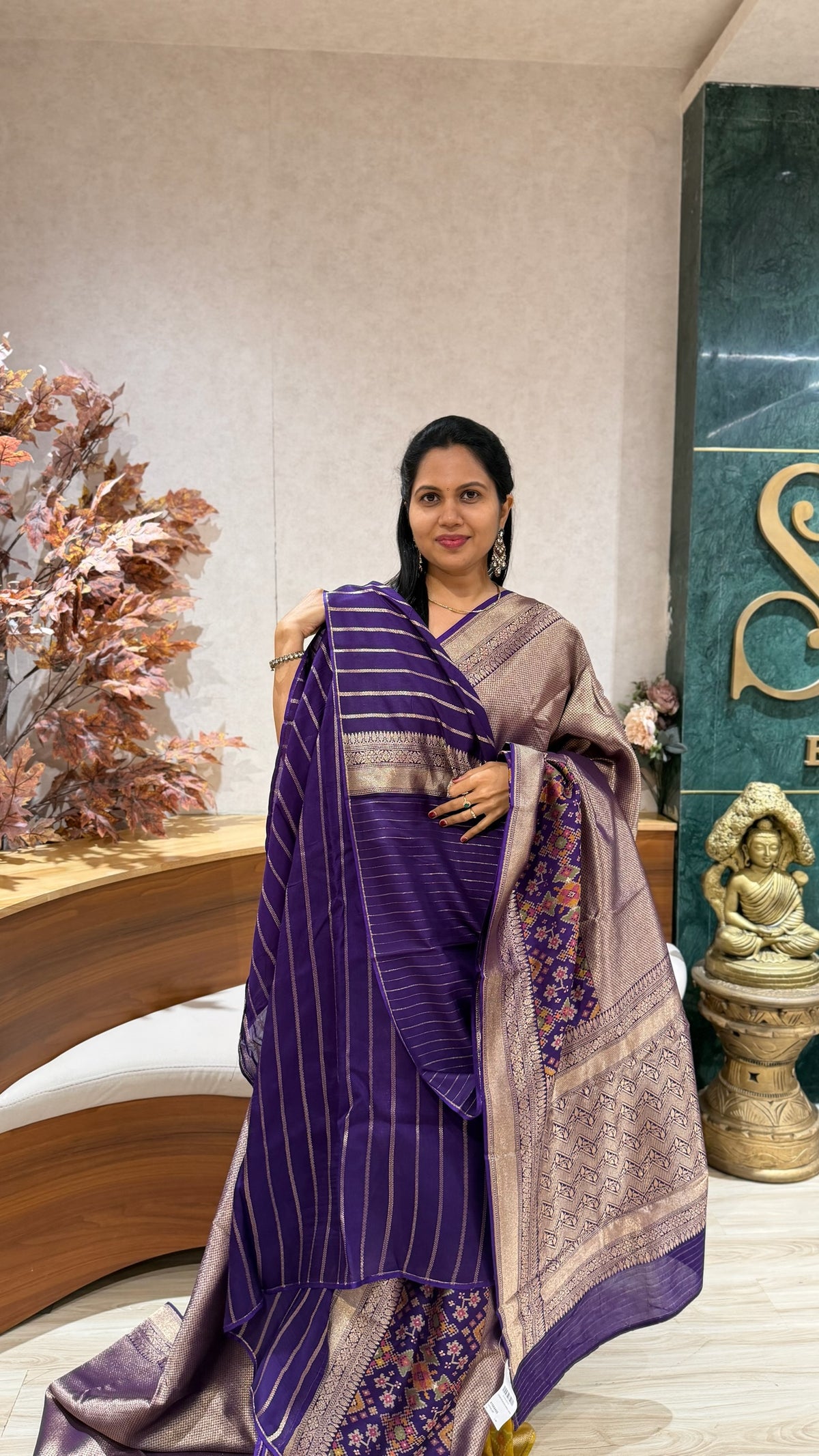 Banaras Tissue patola purple