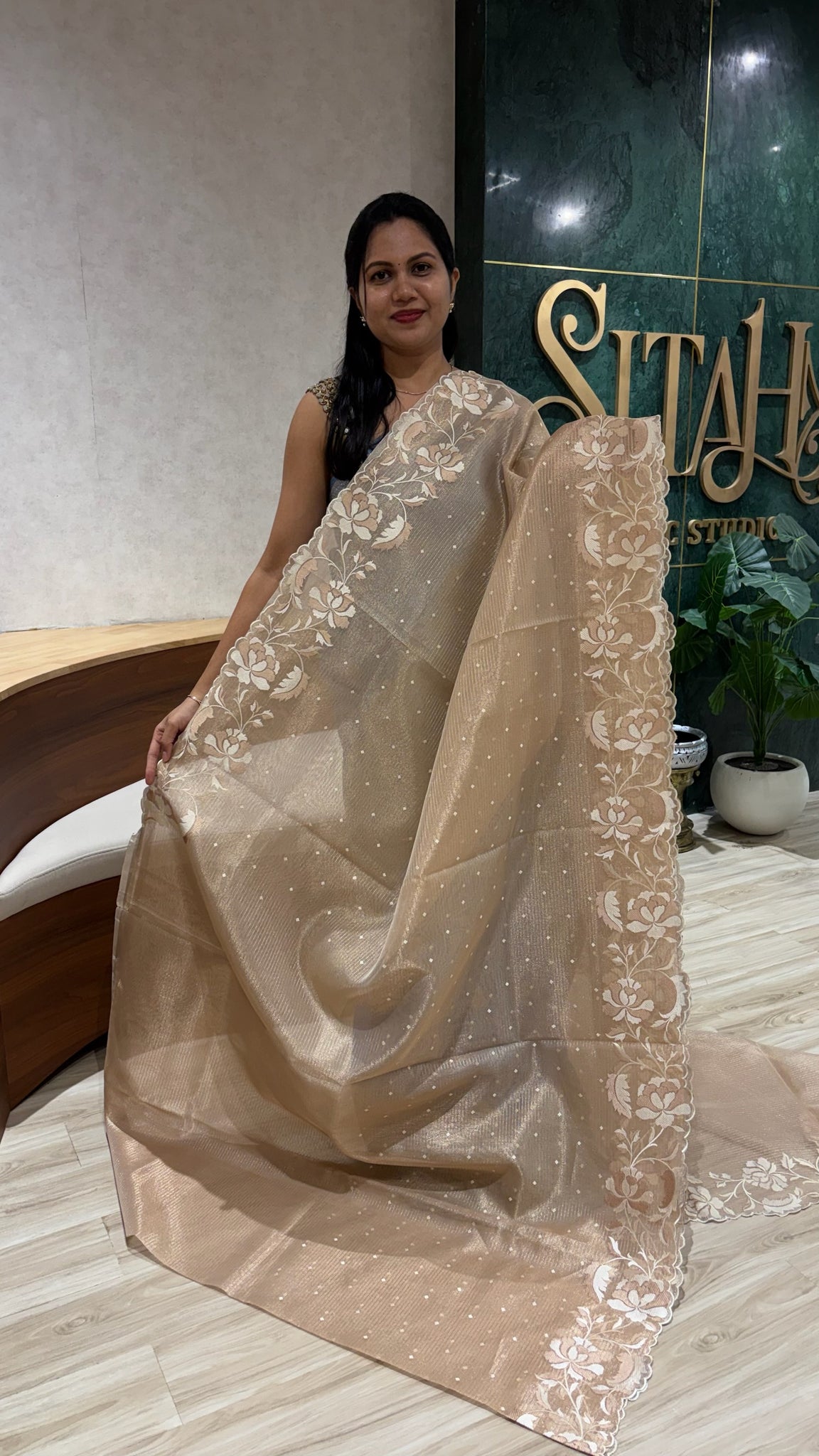 Fancy tissue saree