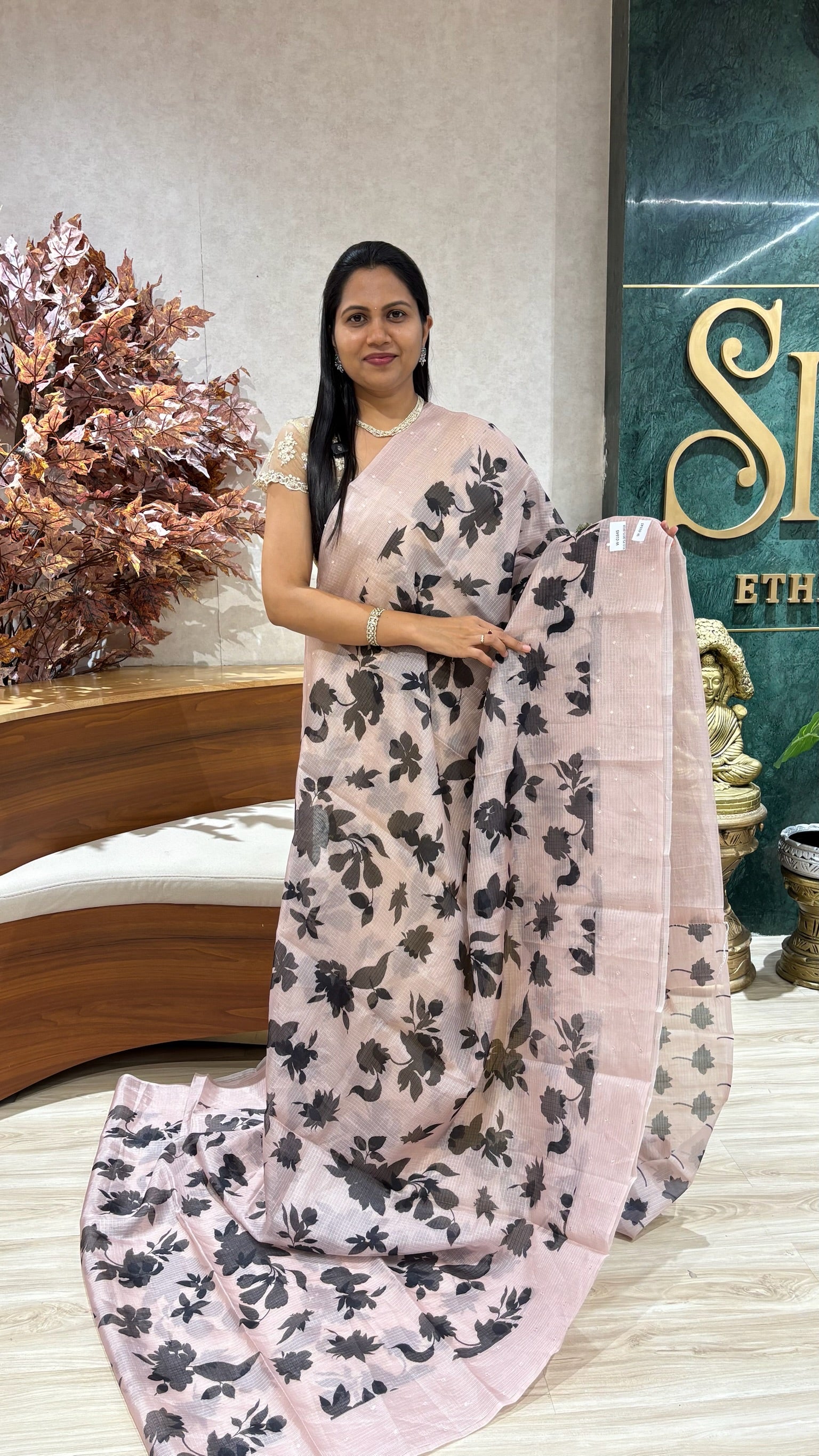 Silk kota light peach