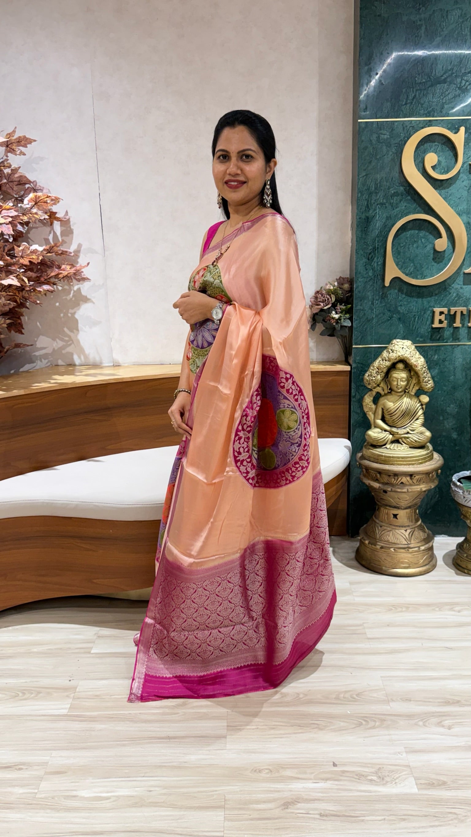 Mashru crepe designer
