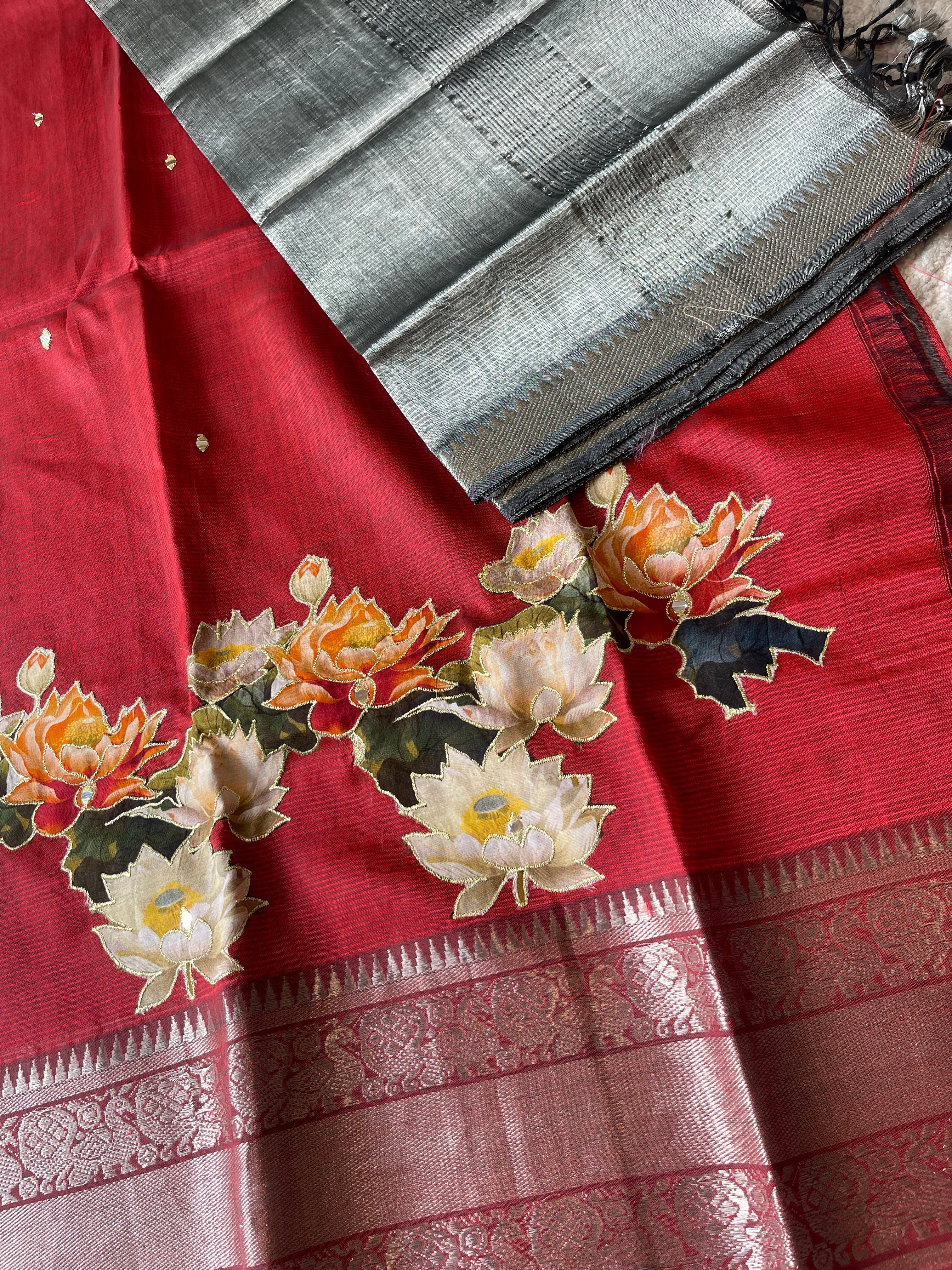 Mangalgiri dress Red