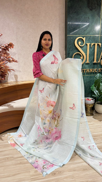 Pure linen digital print