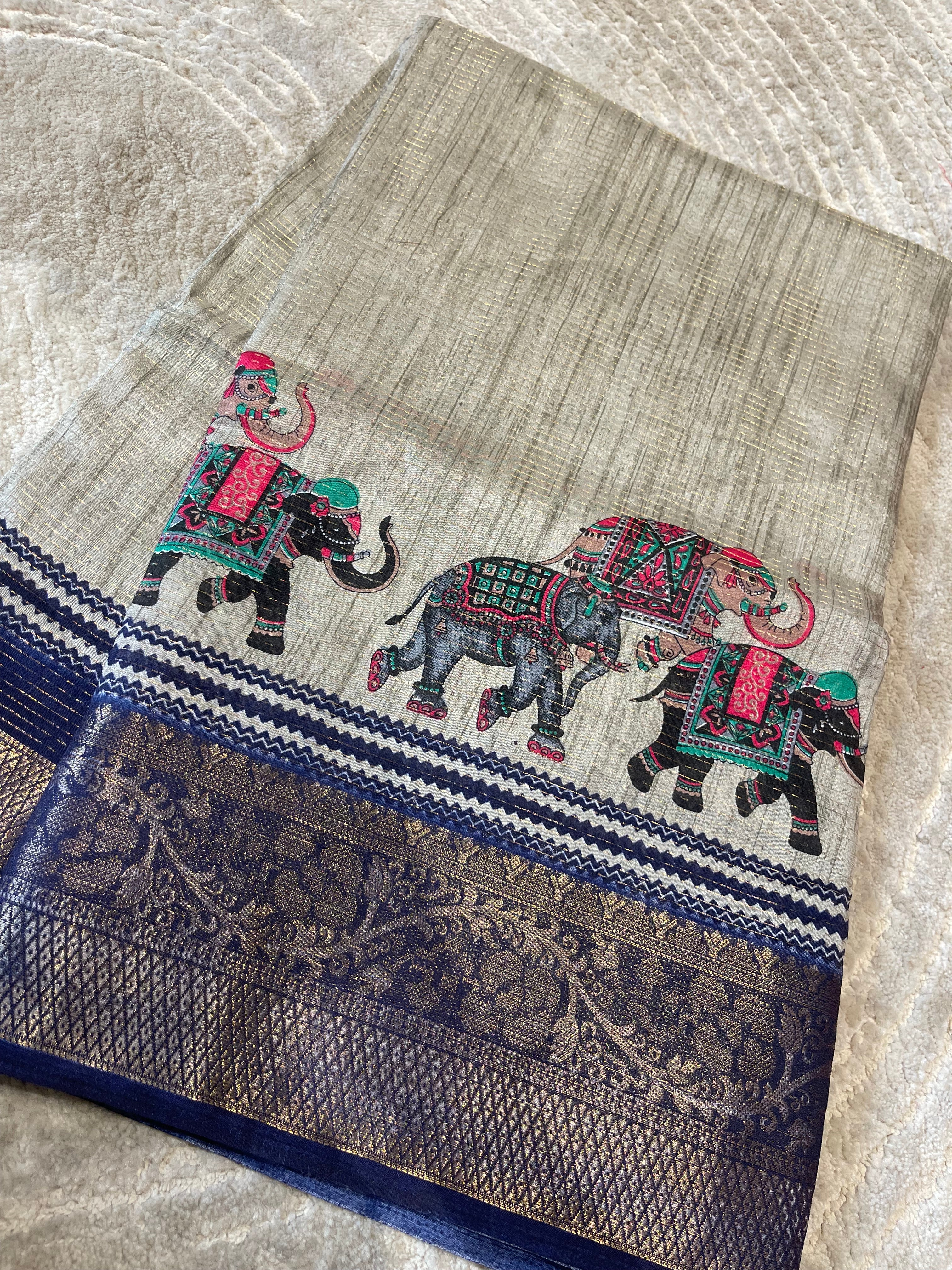 Fancy saree blue