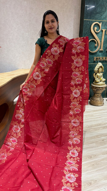 Madhuram linen red
