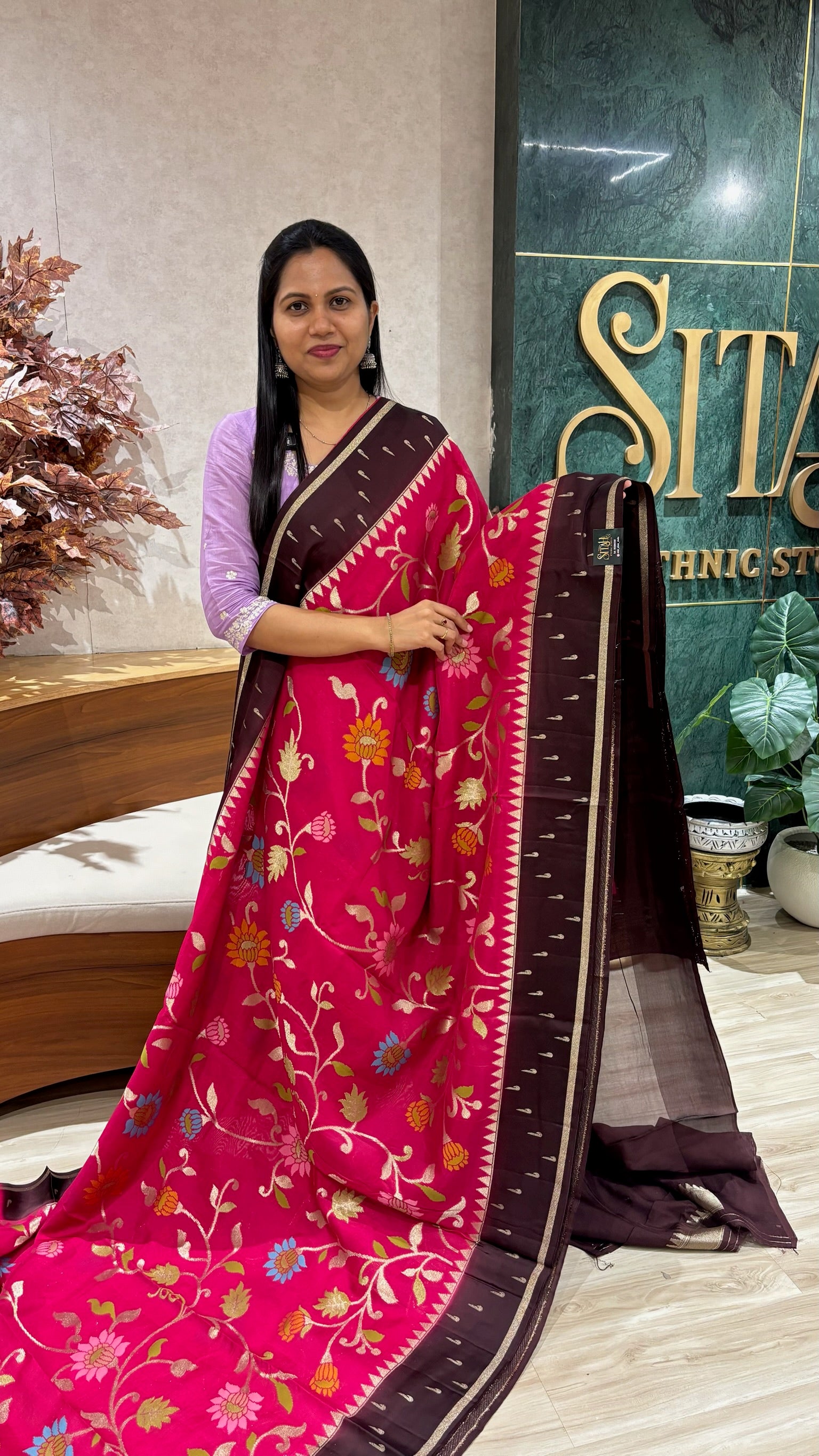 Tussar georgette jhamdani