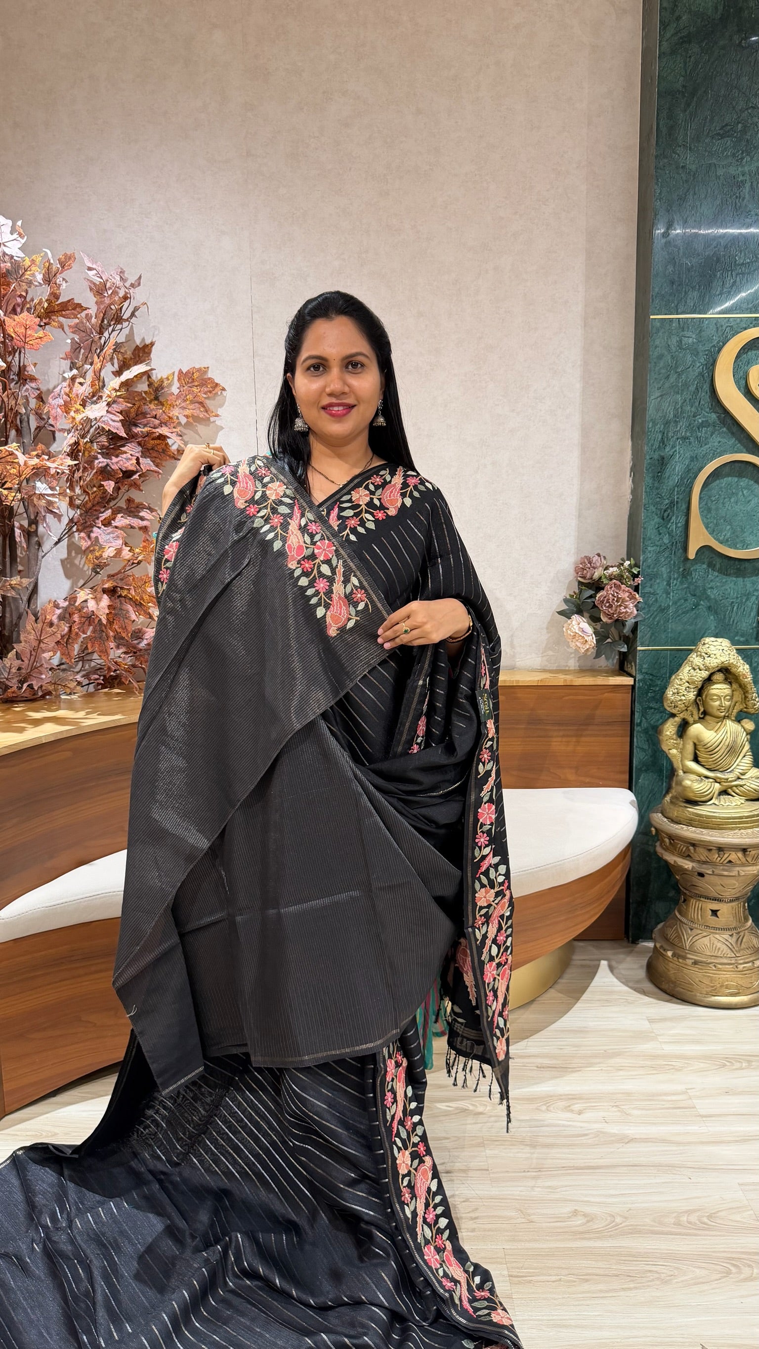 Tussar embroidery