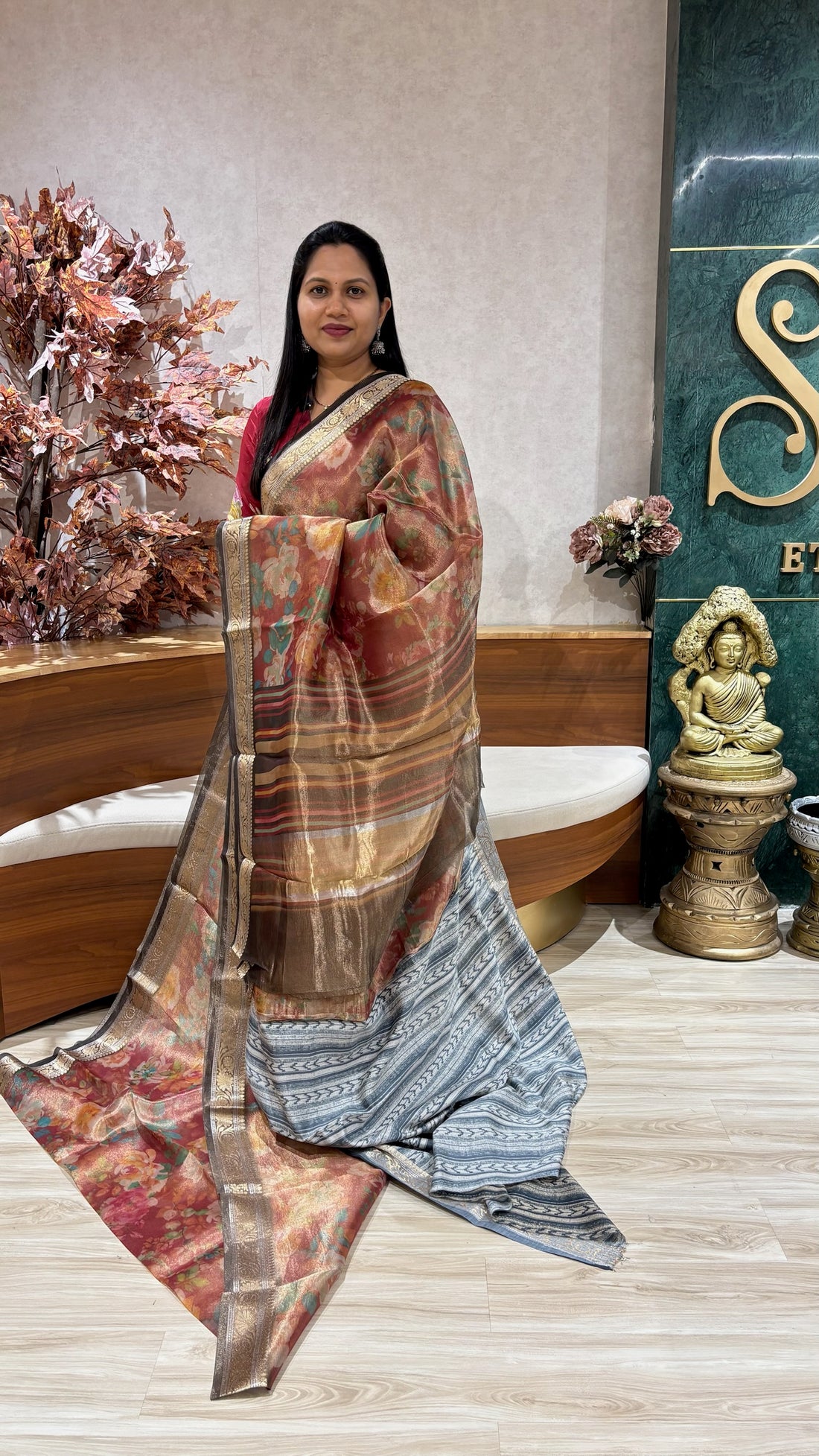 Tissue banaras digital print