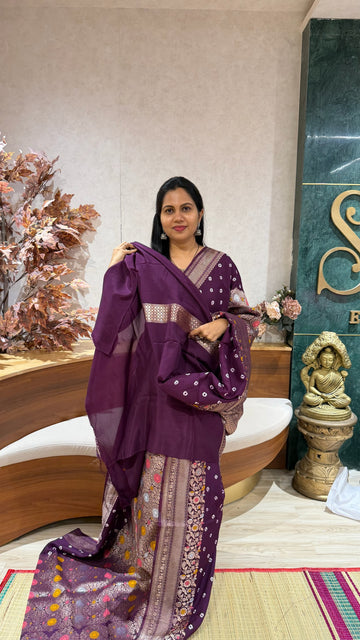 Russian silk bandhini