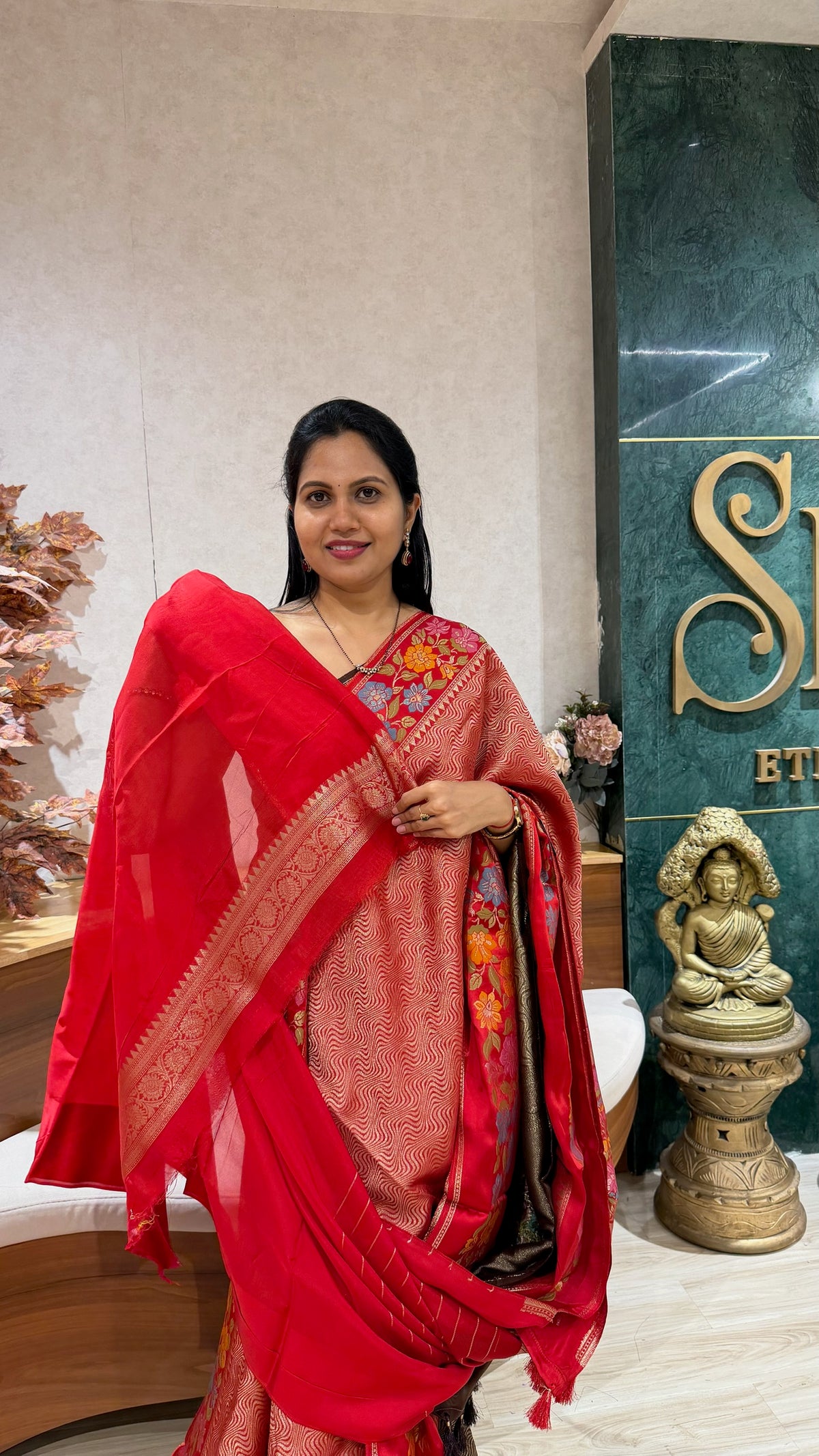 Georgette banaras weaving