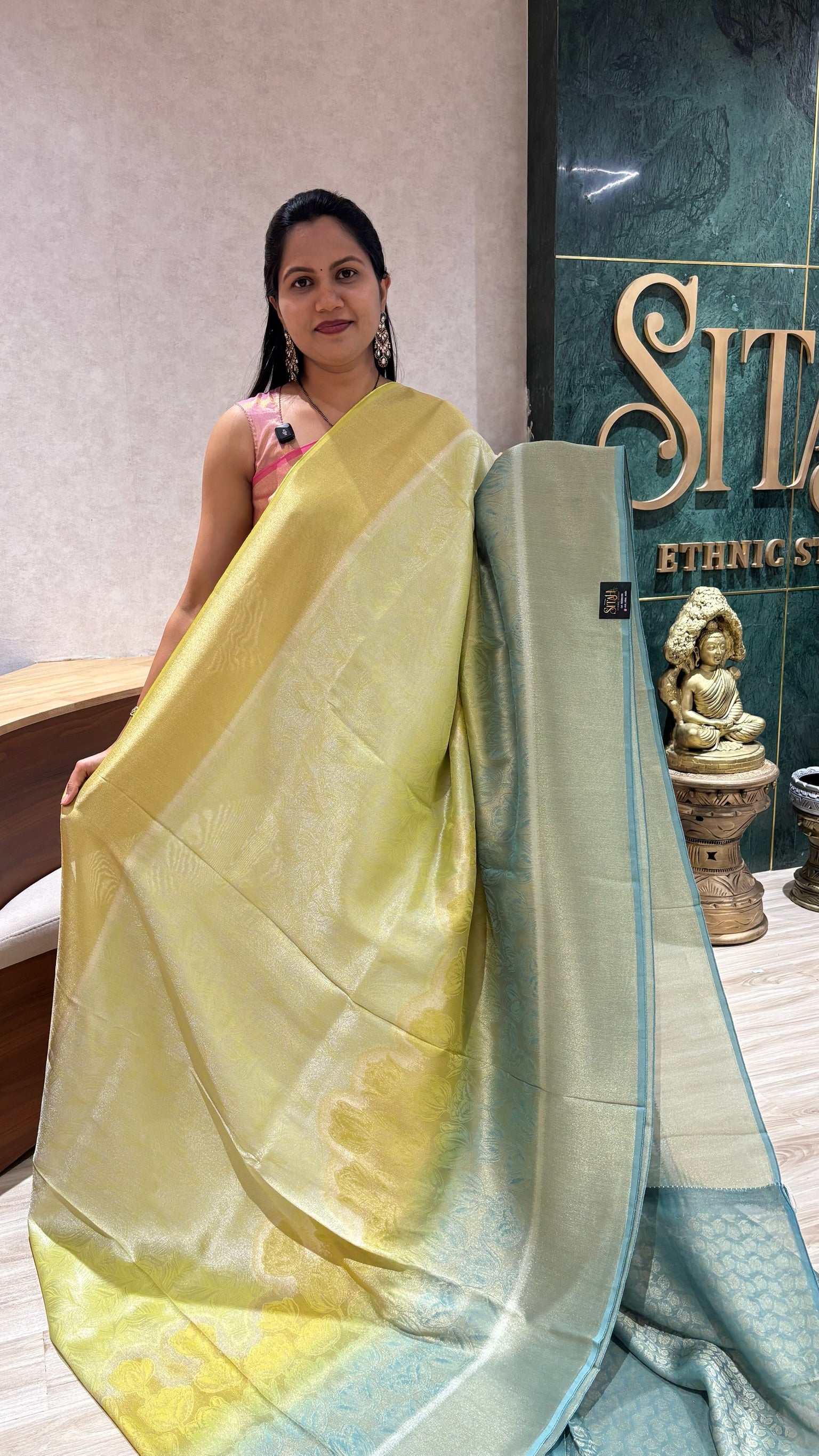 Tissue georgette tulip design