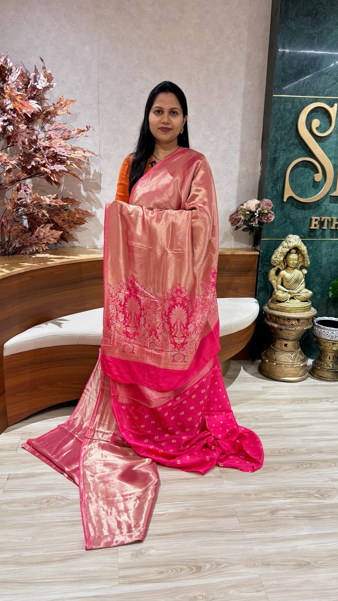 Banaras plain tissue georgette