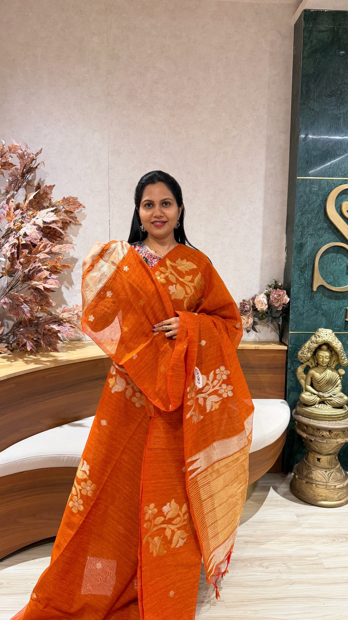 Linen saree