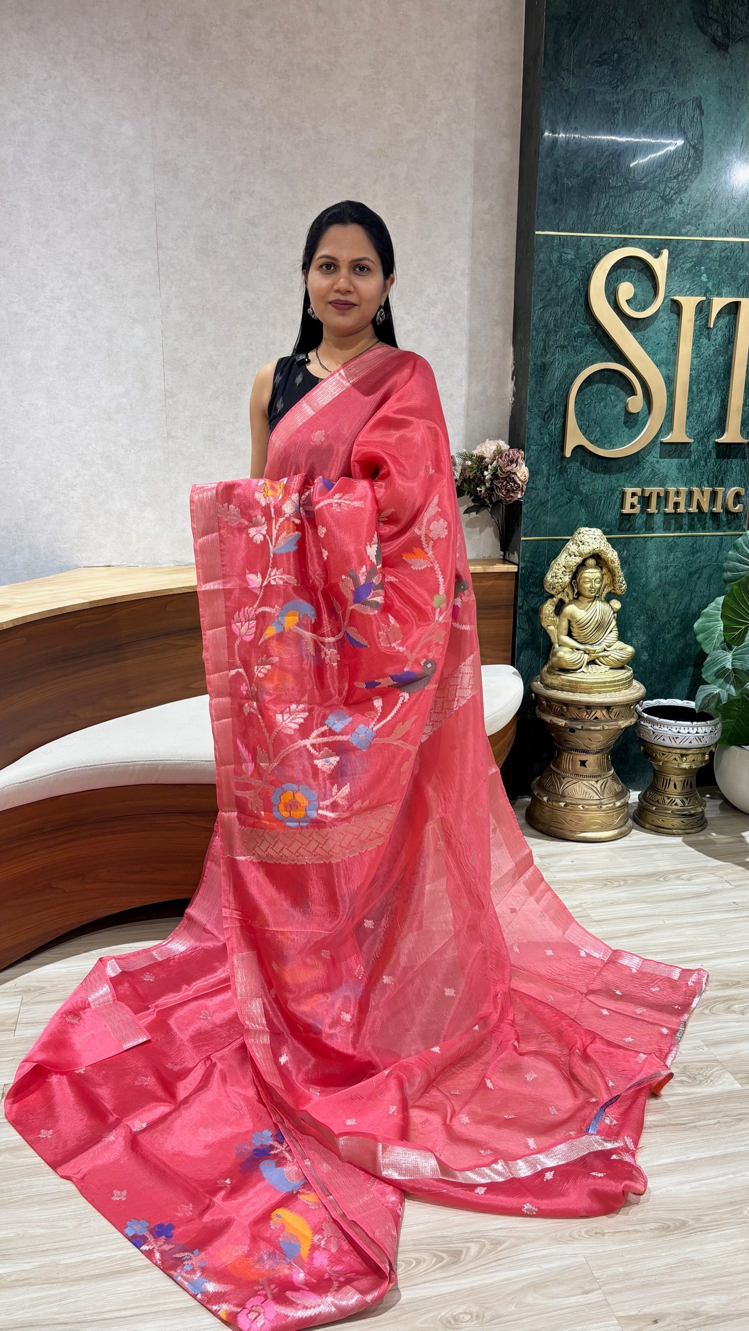 Paper silk skirt border