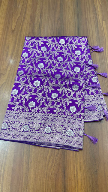 Banaras allover purple