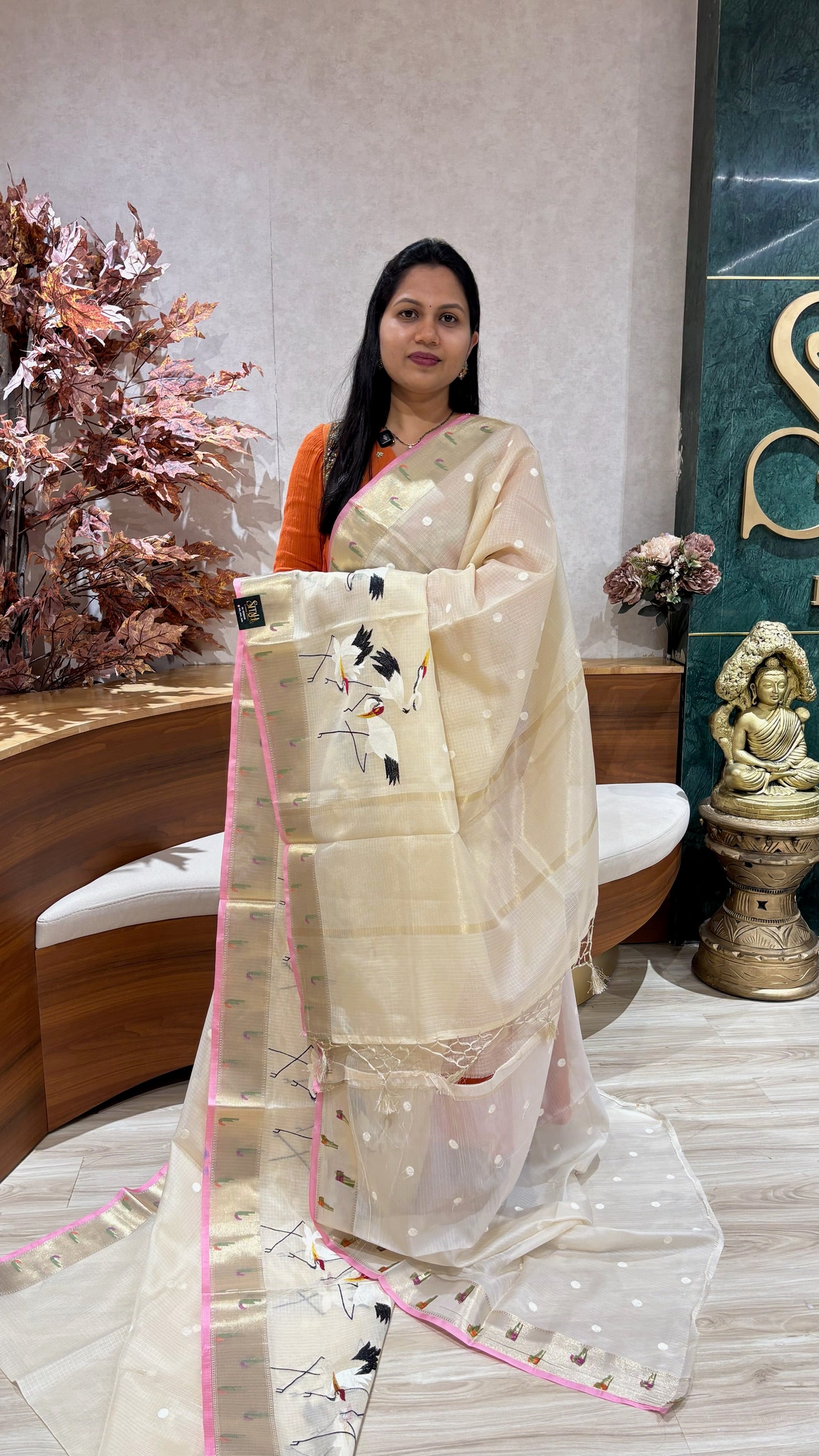 Silk kota embroidery