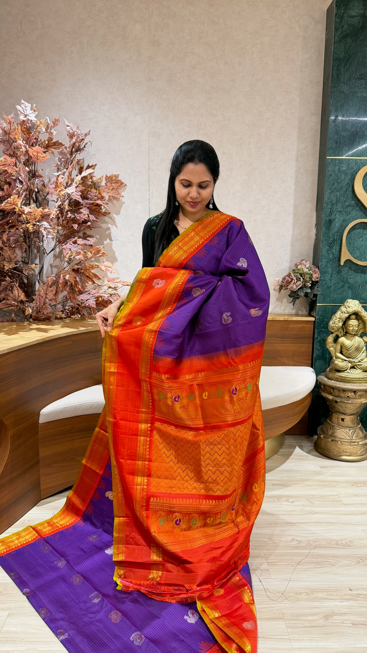 Handloom gadwal pattu
