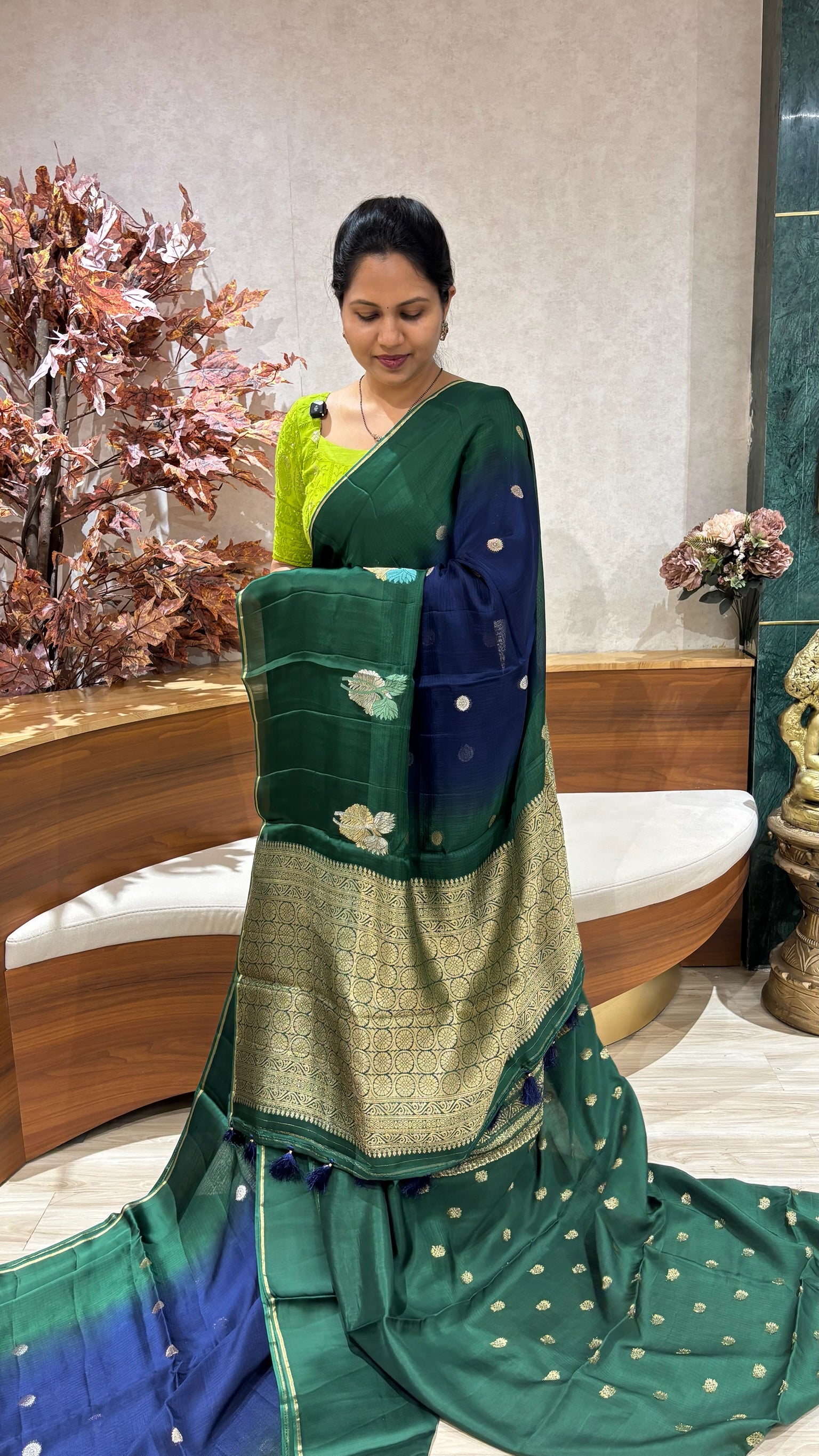 Manipuri Kota peacock blue