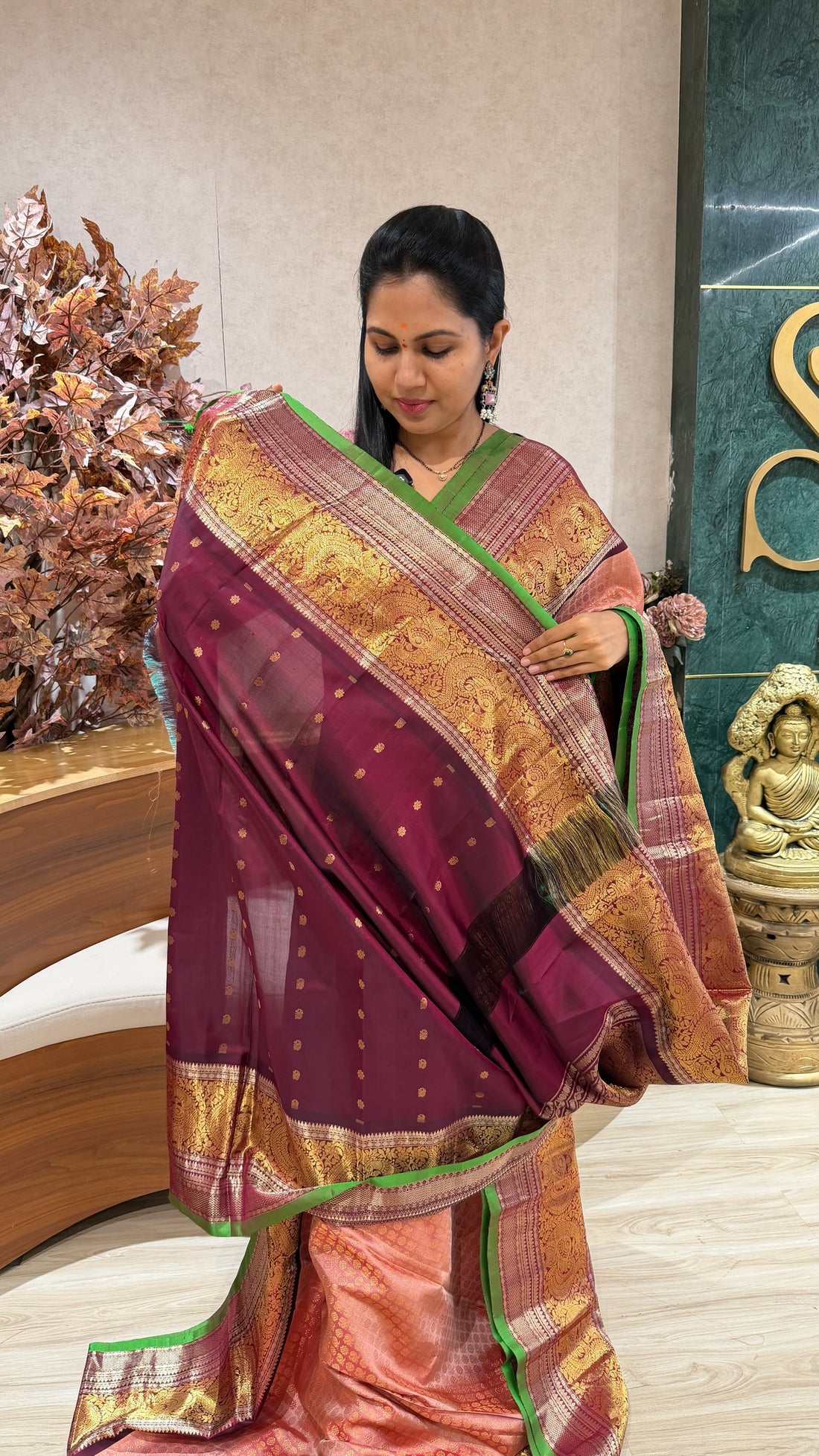 Brocade gadwal pattu