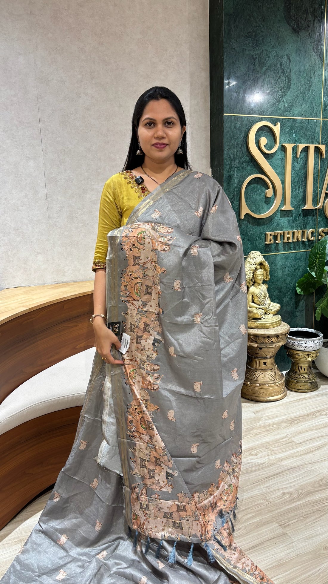 Tussar pitchwai grey