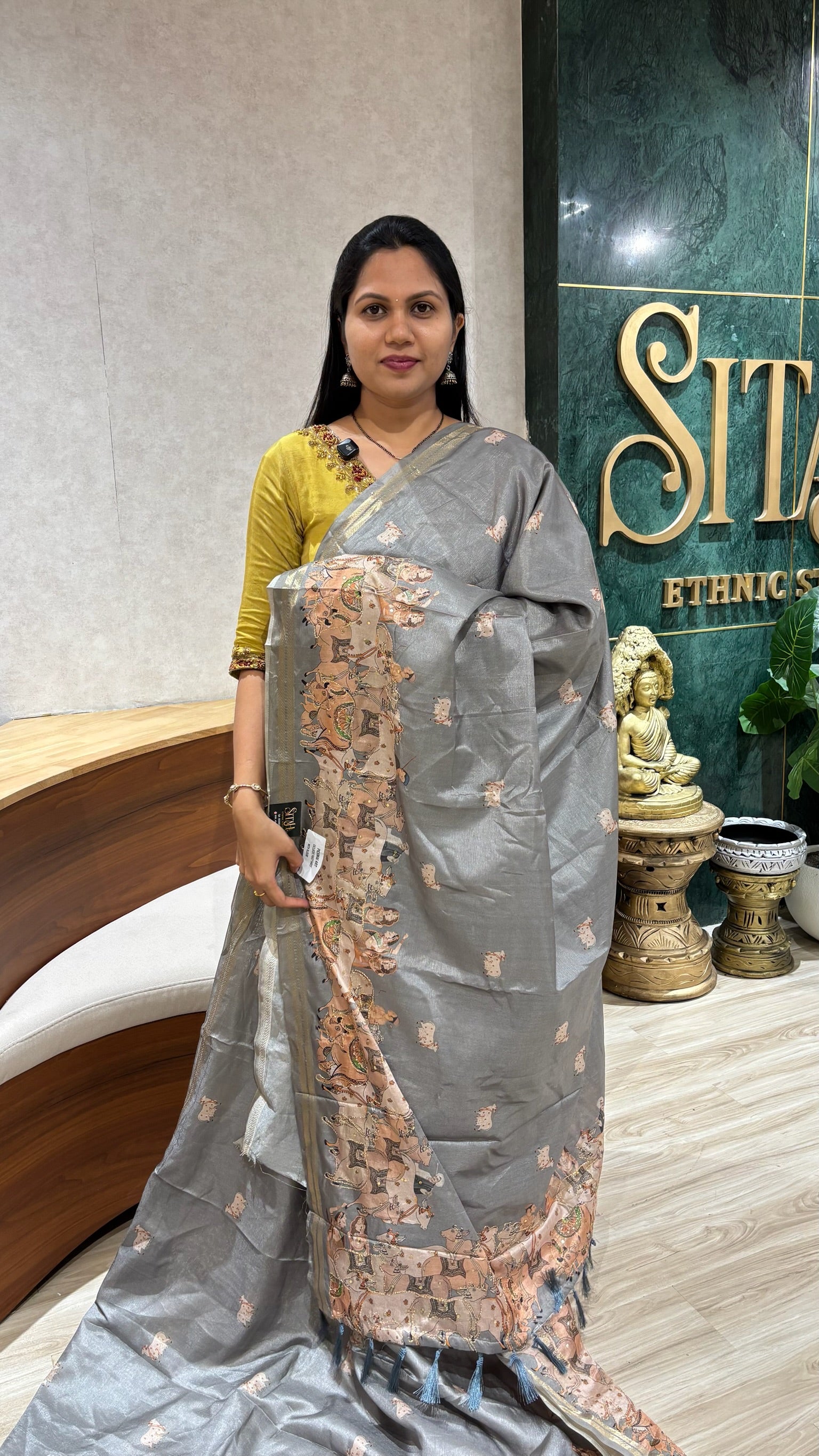 Tussar pitchwai grey