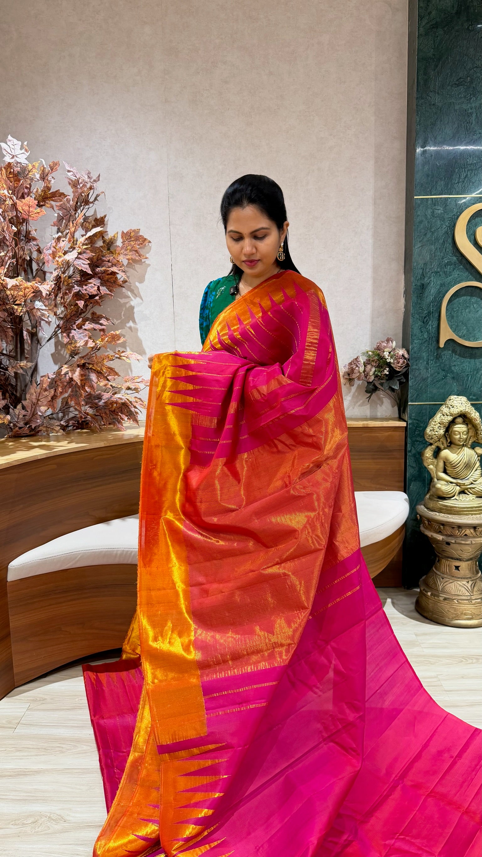 Handloom Gadwal tissue border