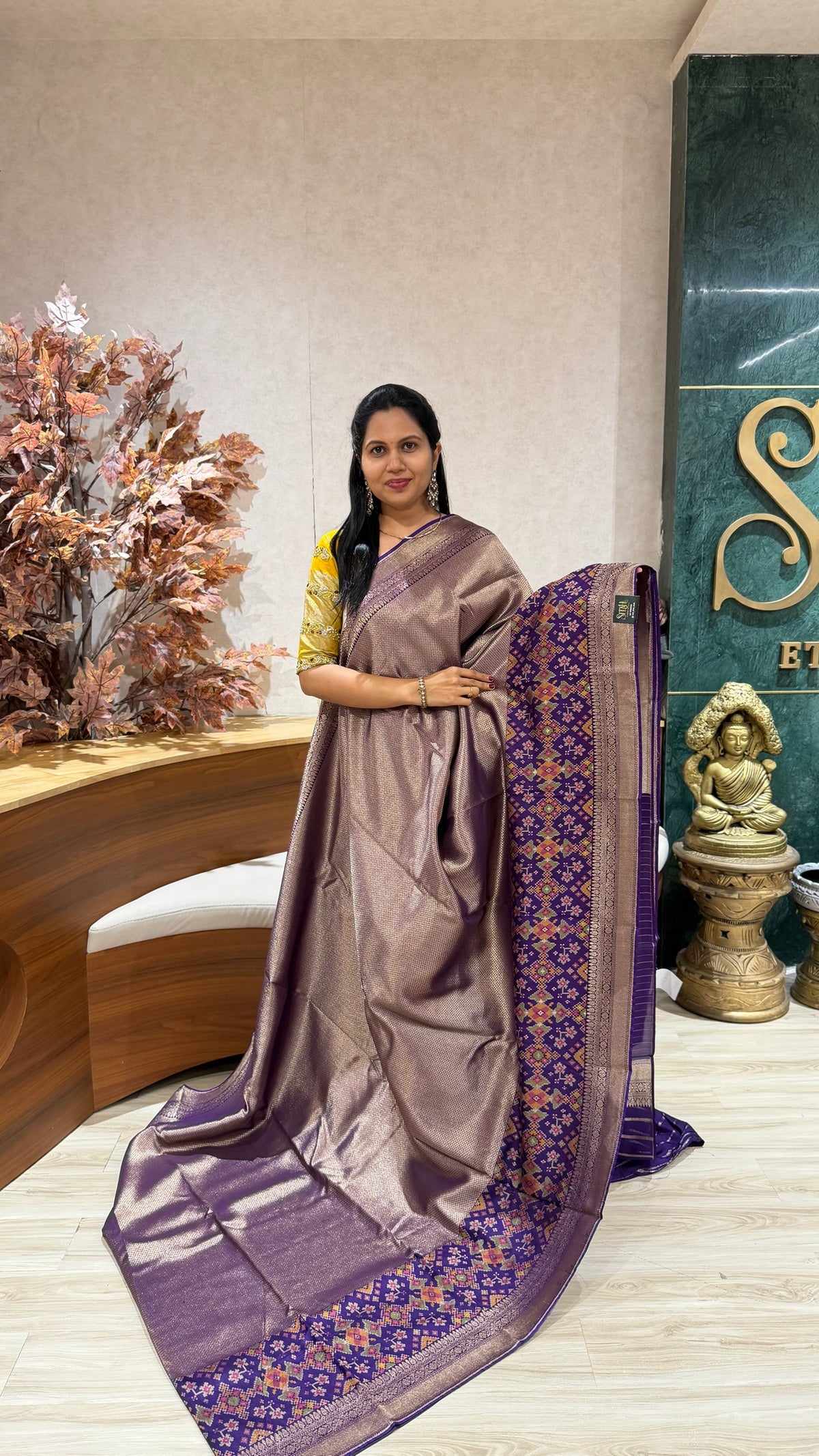 Banaras Tissue patola purple
