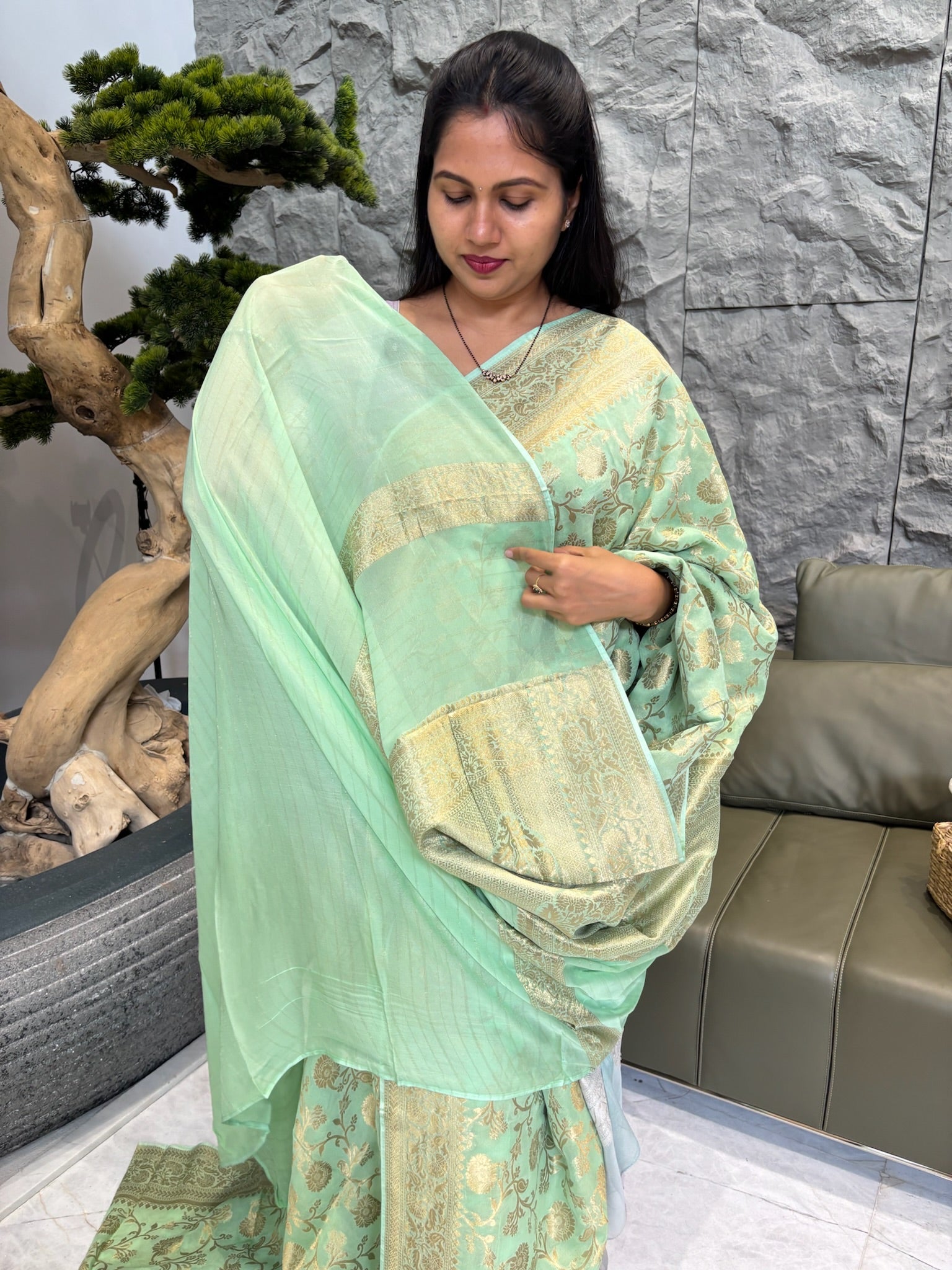 Georgette pista green