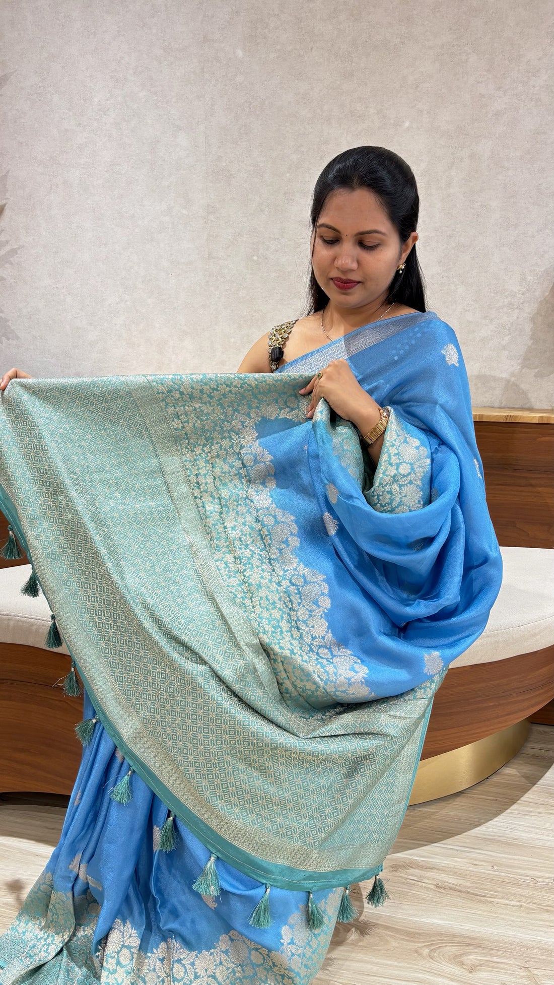 Tissue  georgette blue