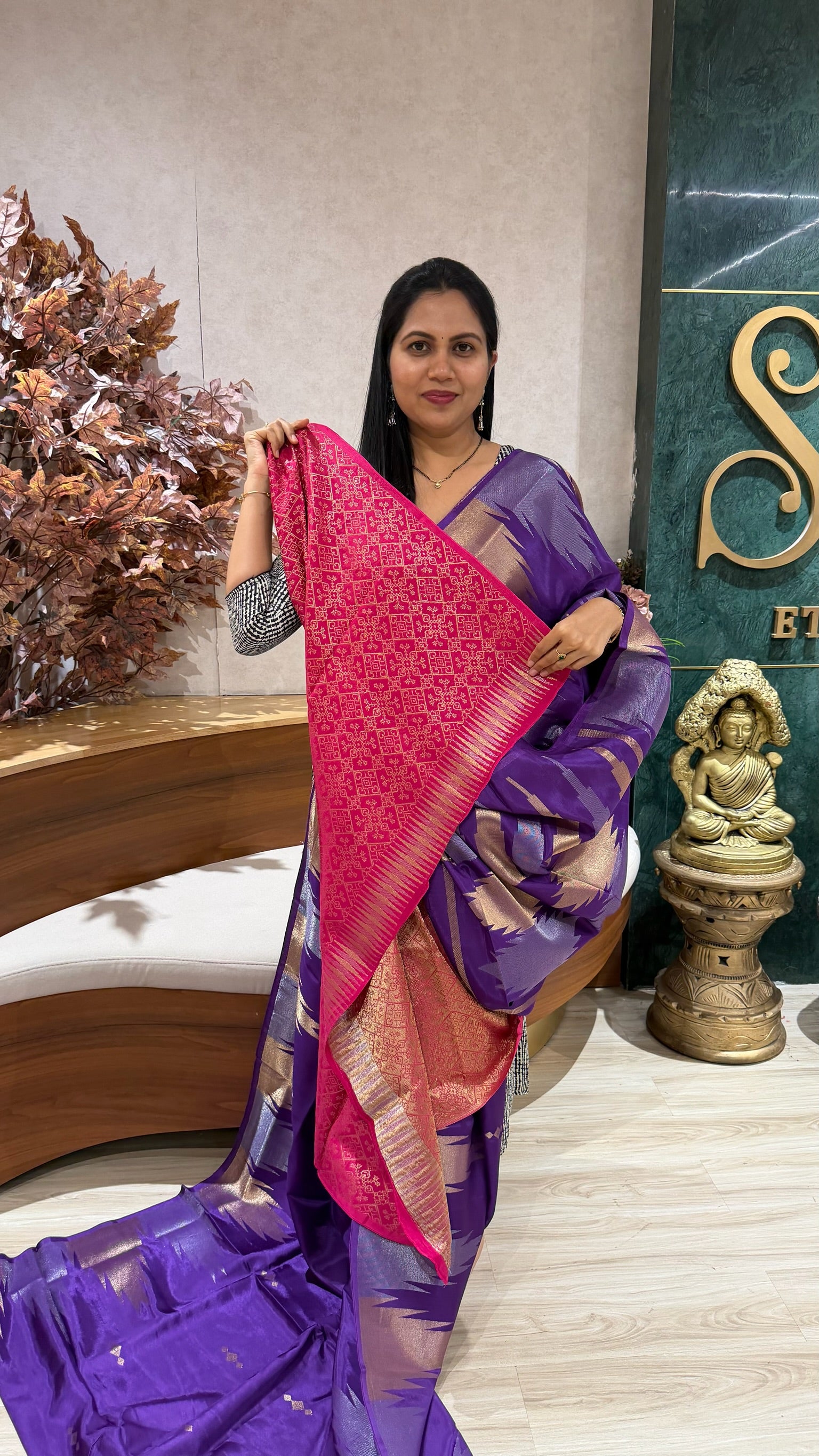 Russian silk temple border