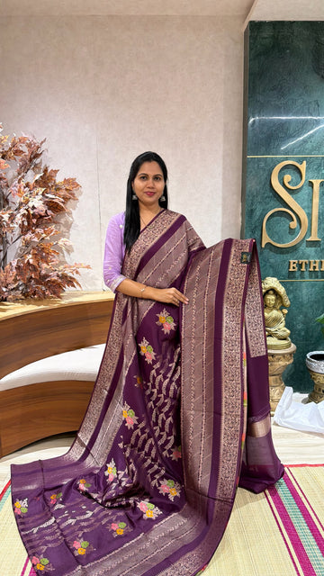 Russian silk middle weaving