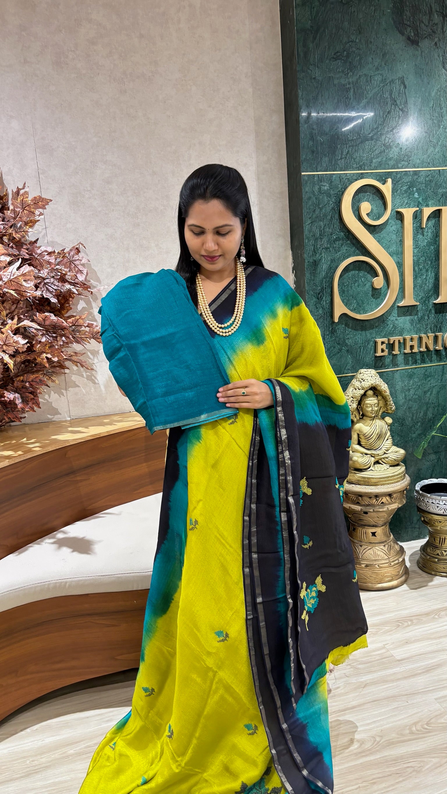 Jute silk saree