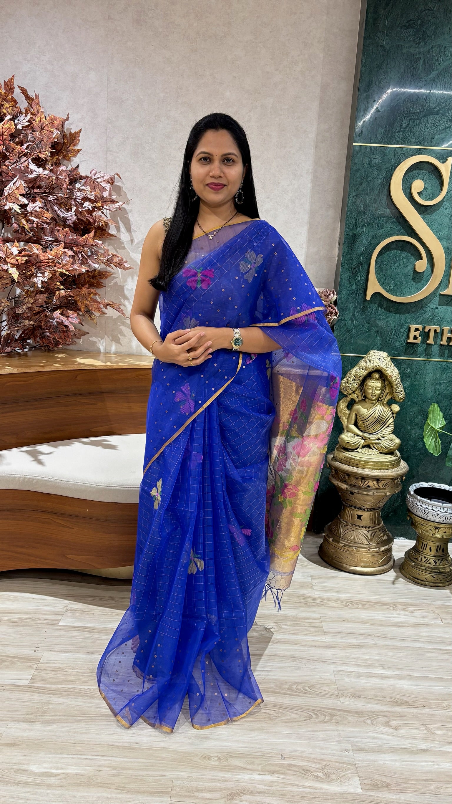 Muslin Kora blue